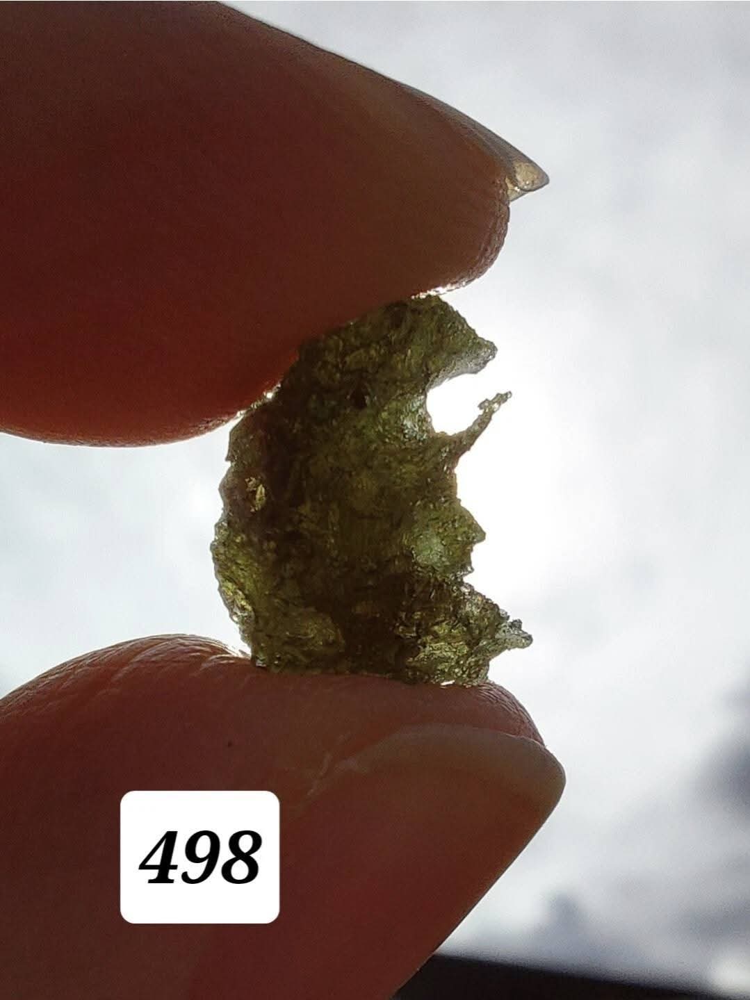 Moldavite Piece, 0.87g, Tektite (Ref: 498)