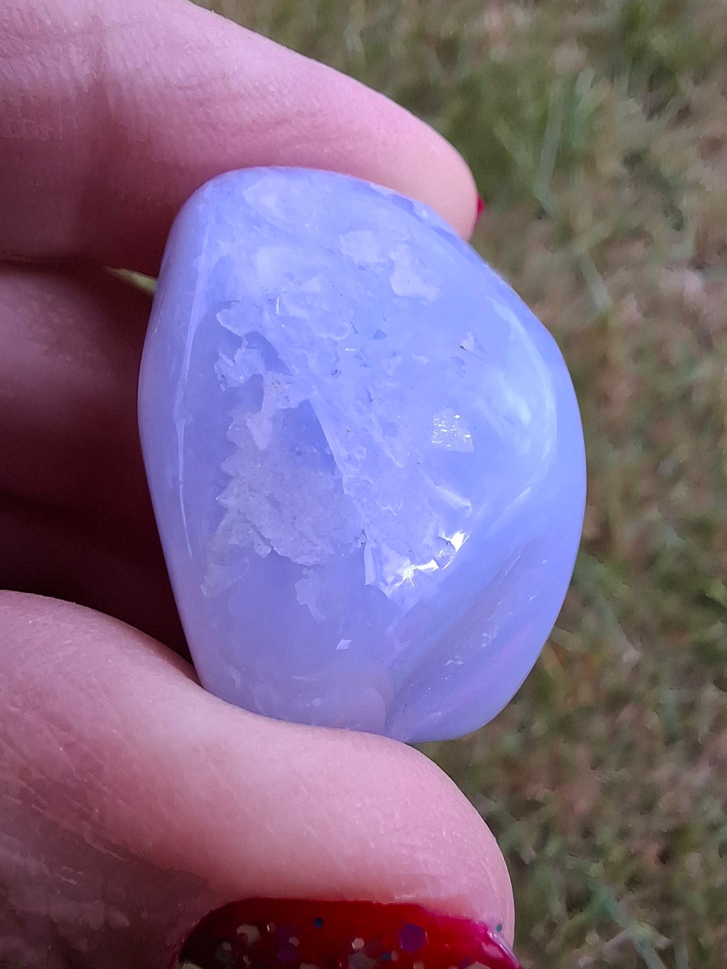 Blue Lace Agate, Tumble Stone, Crystal (Ref: T138)