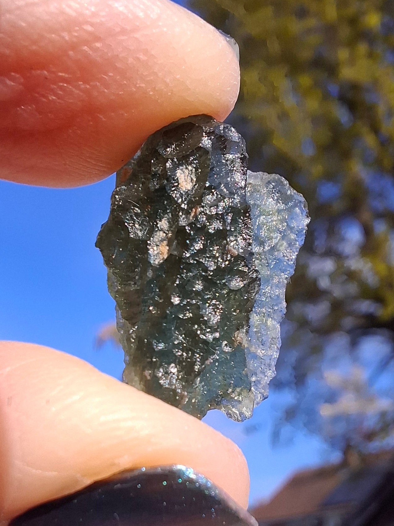 Moldavite Piece, NESMEN LES, 1.90g, Tektite (Ref: 848)