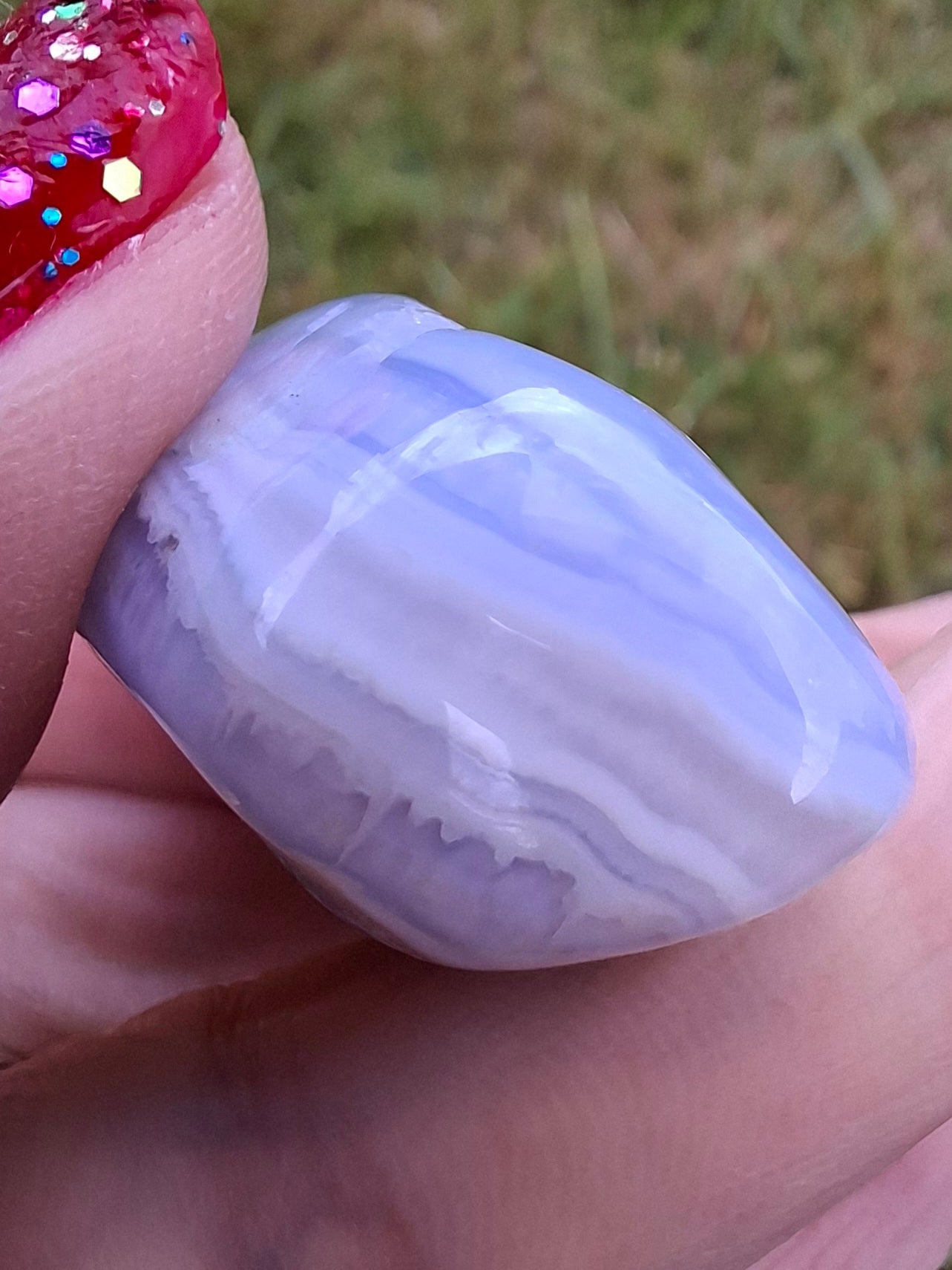 Blue Lace Agate, Tumble Stone, Crystal (Ref: T142)