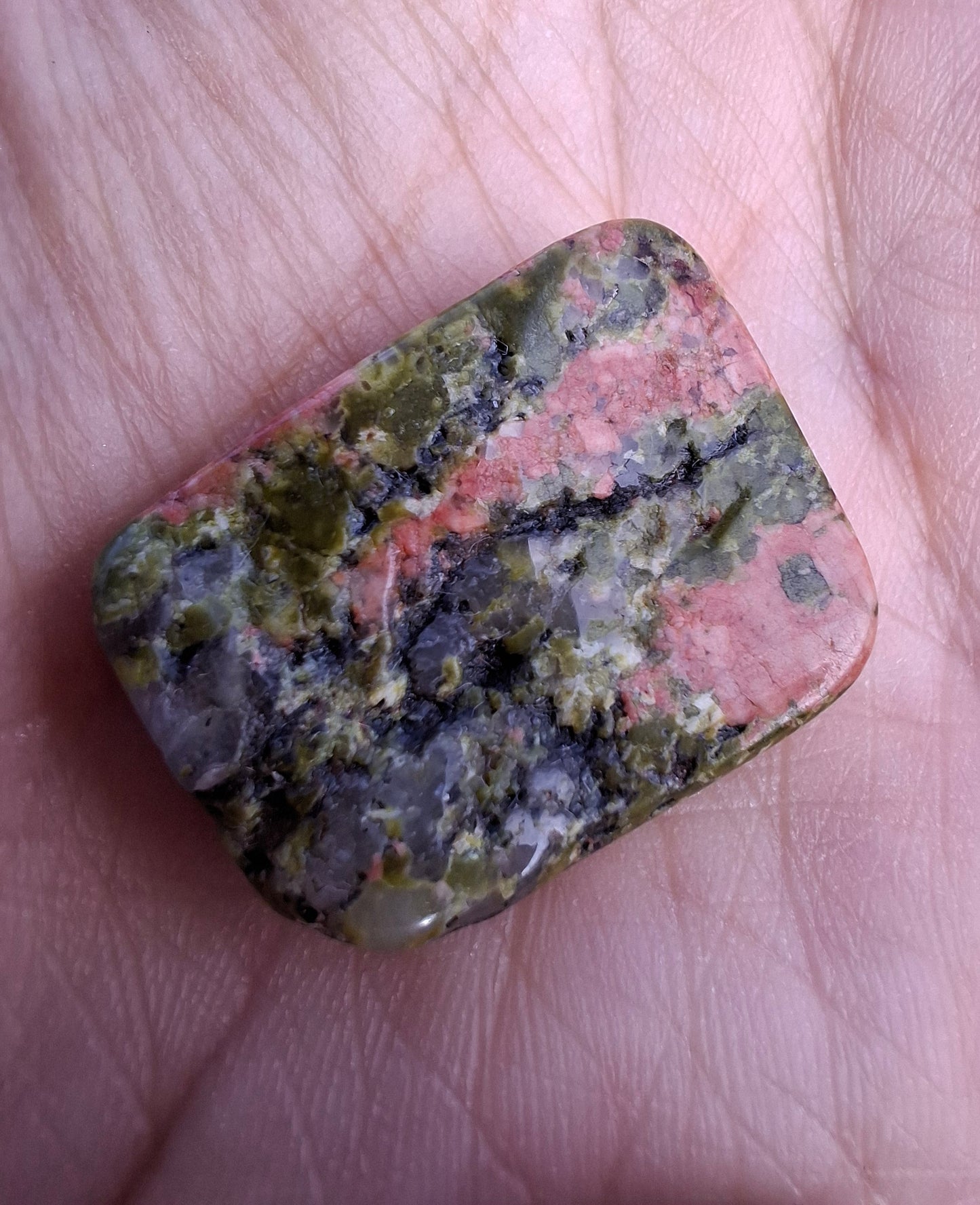 Unakite, Tumble Stone, Crystal (Ref: T182)