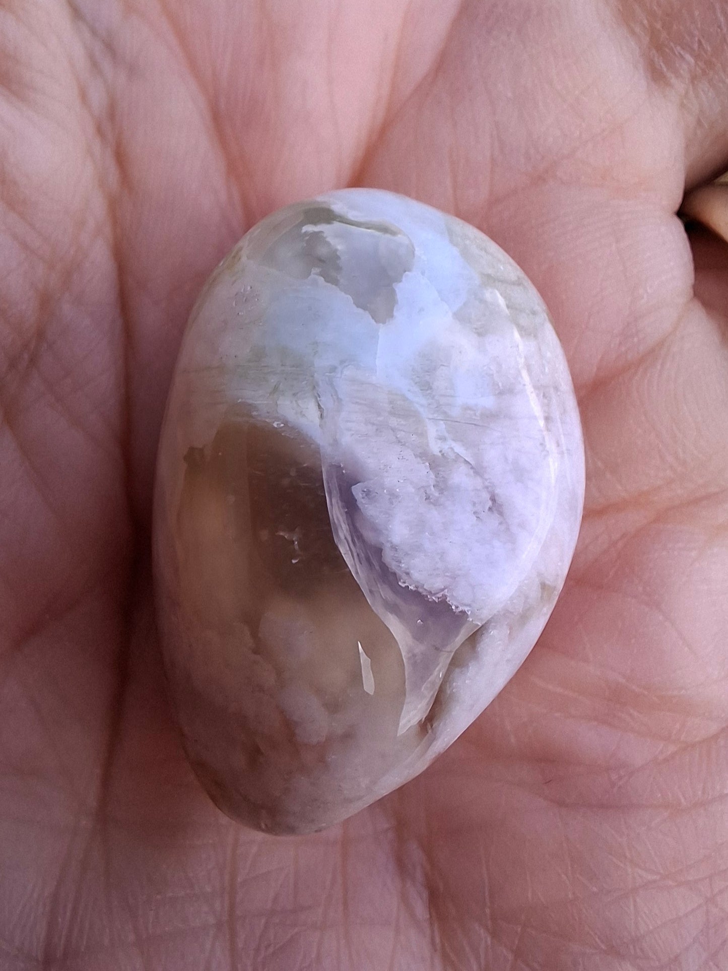 Flower Agate, Tumble Stone, Crystal (Ref: T70)