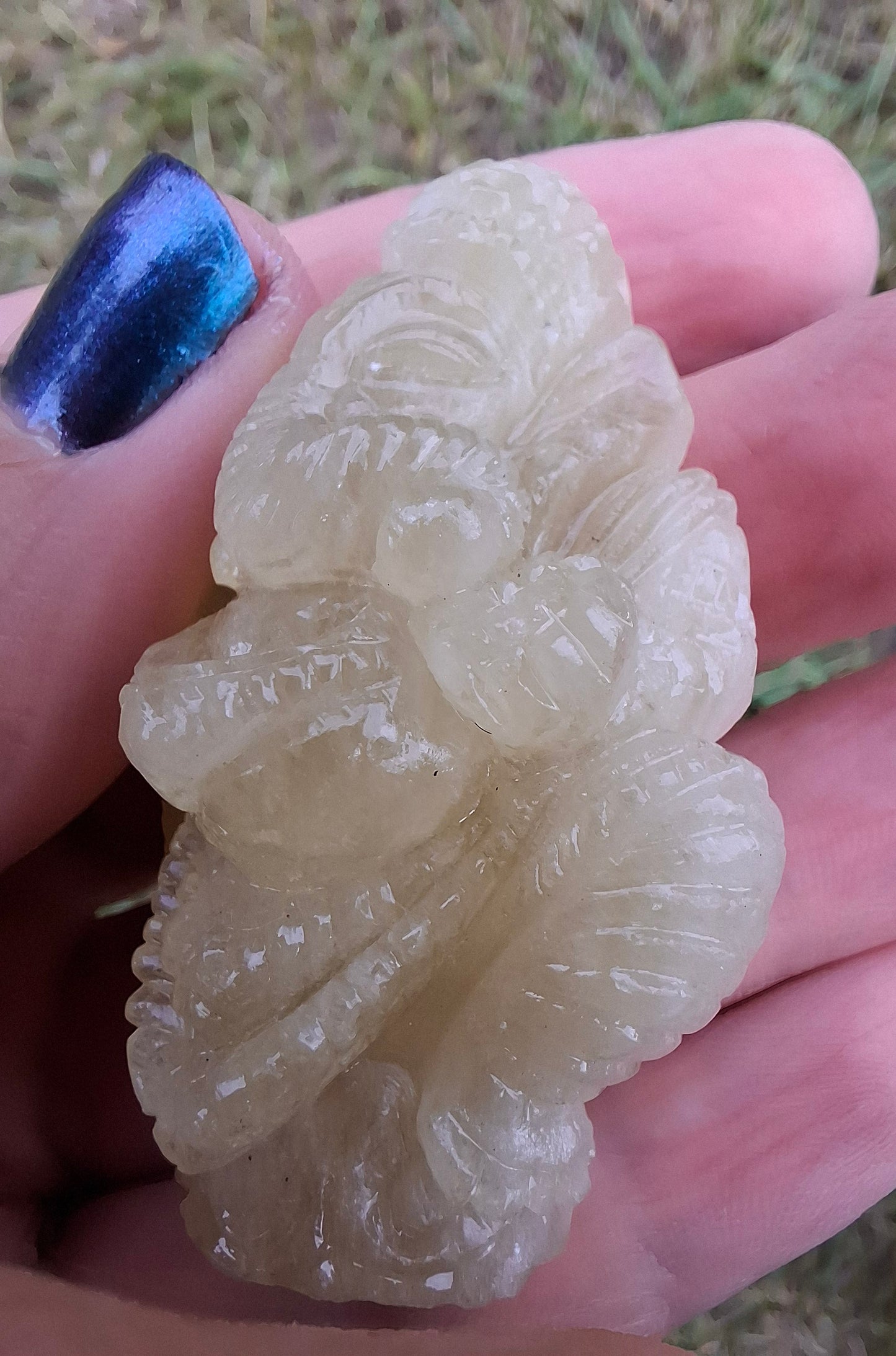 Libyan Desert Glass GANESHA craving, 31.21g, Tektite (Ref: Ganesha2)