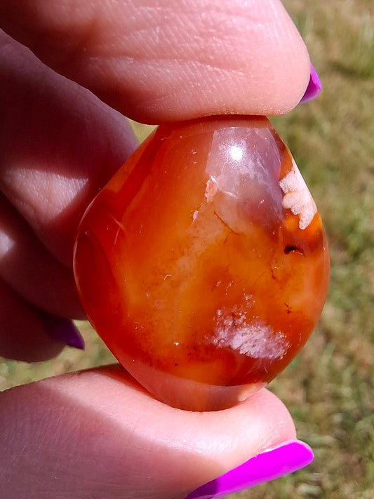 Carnelian, Tumble Stone, Crystal (Ref: T63)