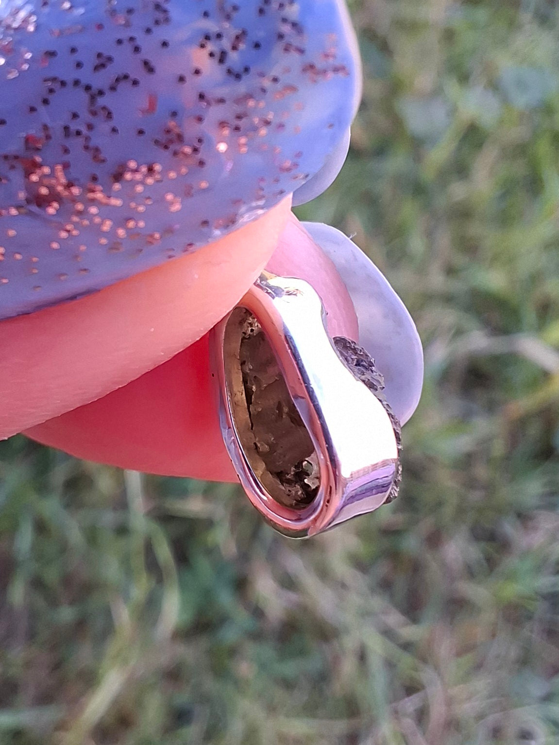 Moldavite Pendant, 925 Silver, Tektite (Ref: P89)