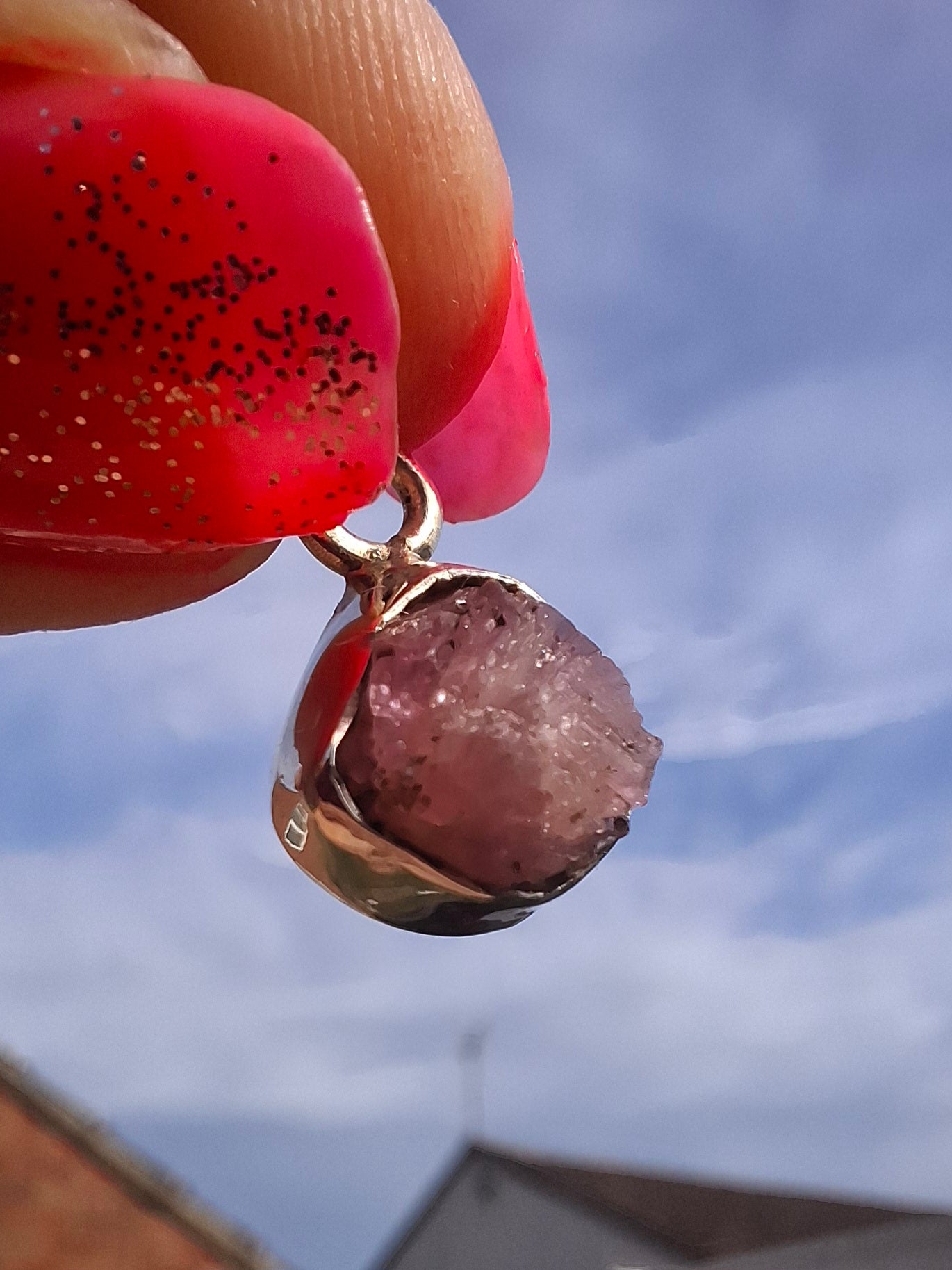 Pink Tourmaline Pendant, 925 Silver, Crystal (Ref: PT89)
