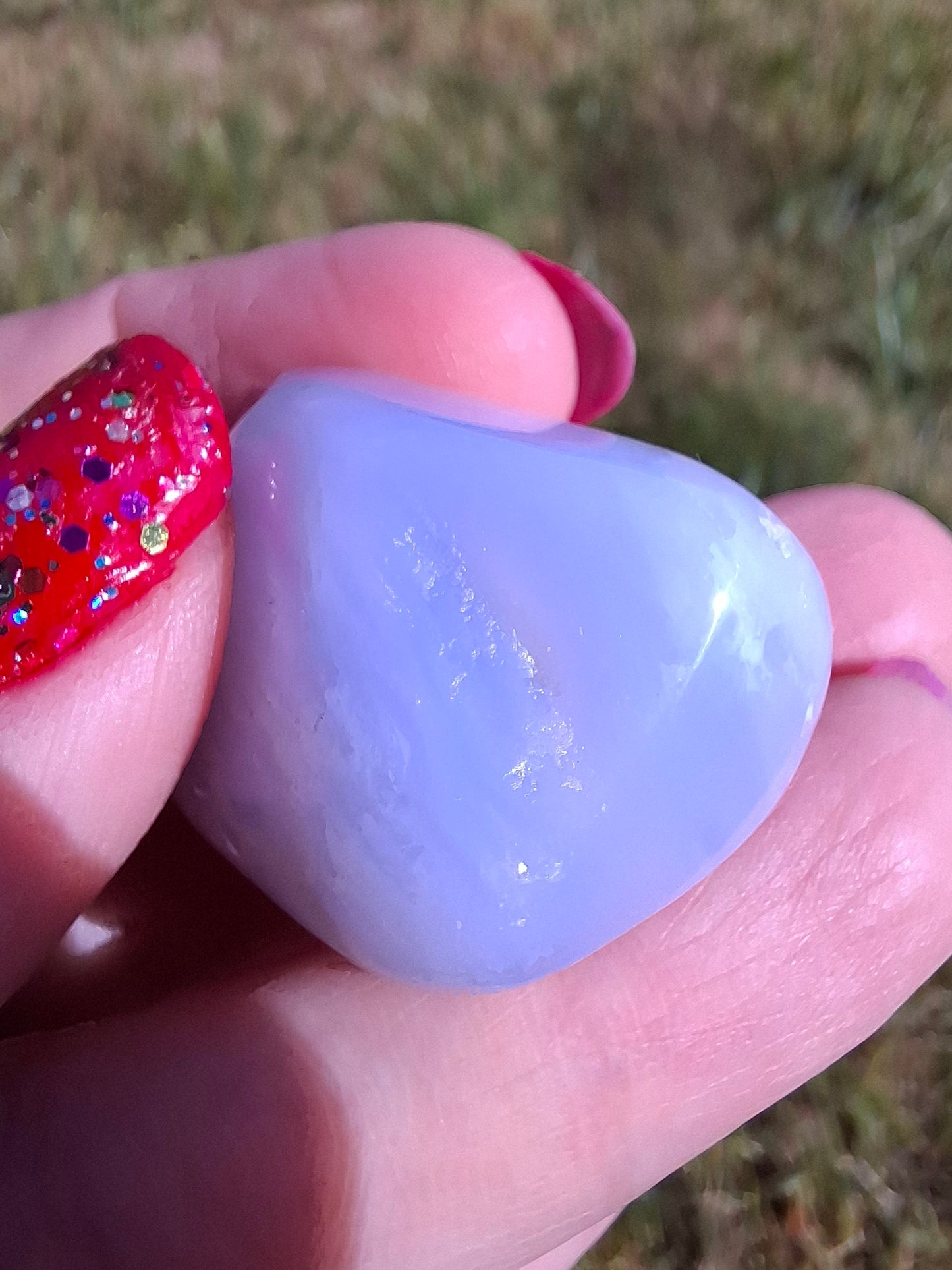 Blue Lace Agate, Tumble Stone, Crystal (Ref: T138)