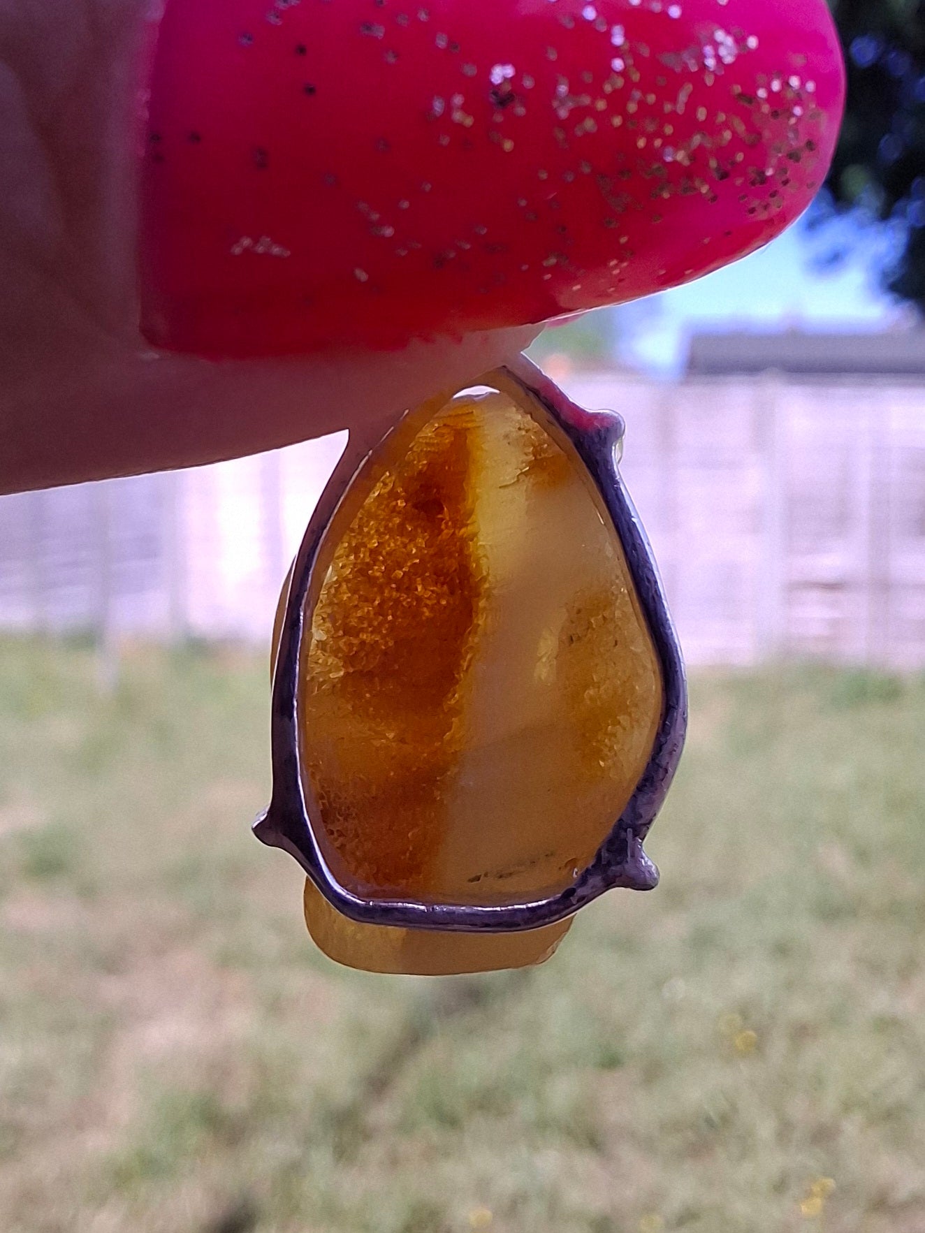 Baltic Amber Pendant, 925 Silver, Fossil (Ref: AP5)