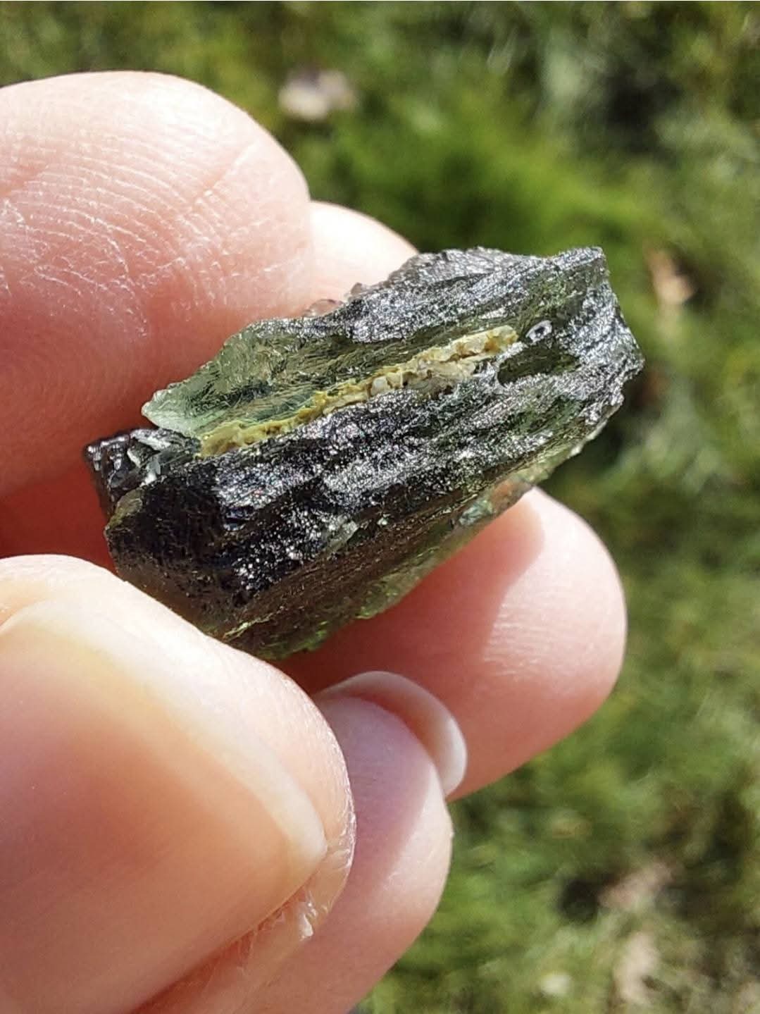 Moldavite Piece, NESMEN, 5.36g, Tektite (Ref: 1055)