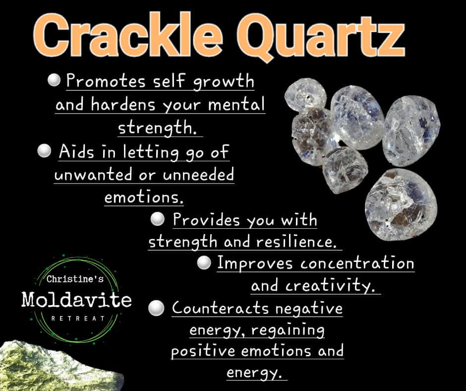 Crackle Quartz, Tumble Stone x1, Crystal (Ref: T79)