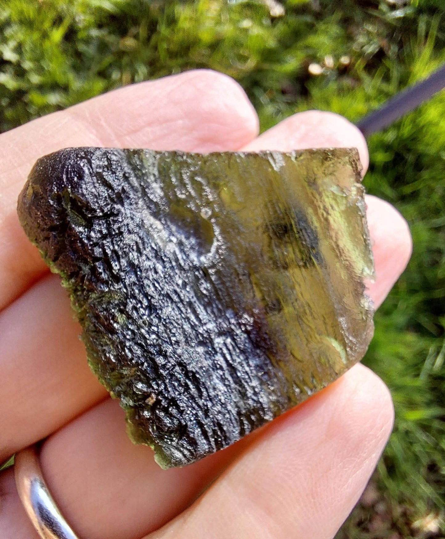 Moldavite Piece, NOVA HOSPODA, 18.15g, Tektite (Ref: 1041)