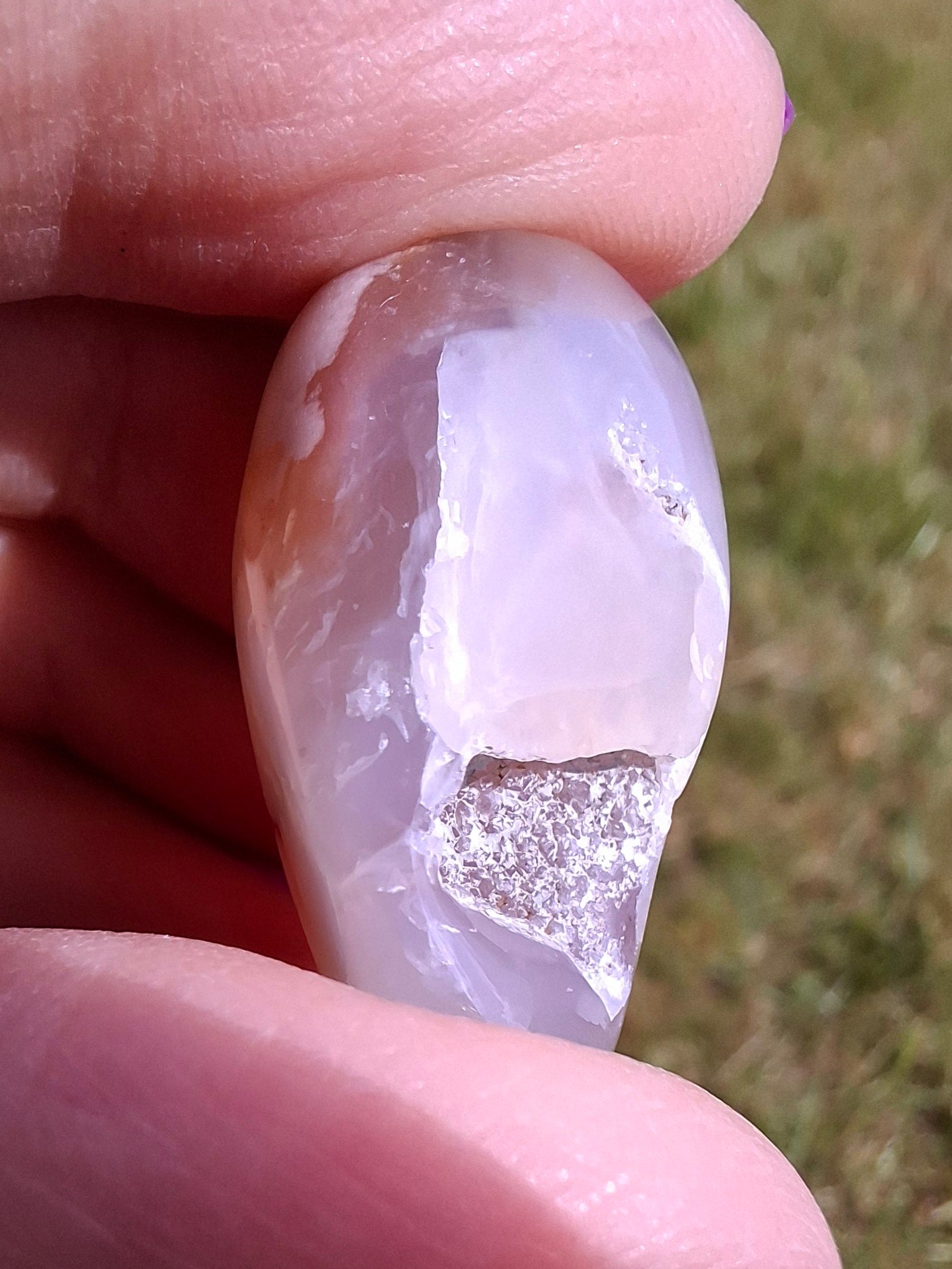 Flower Agate, Tumble Stone, Crystal (Ref: T72)