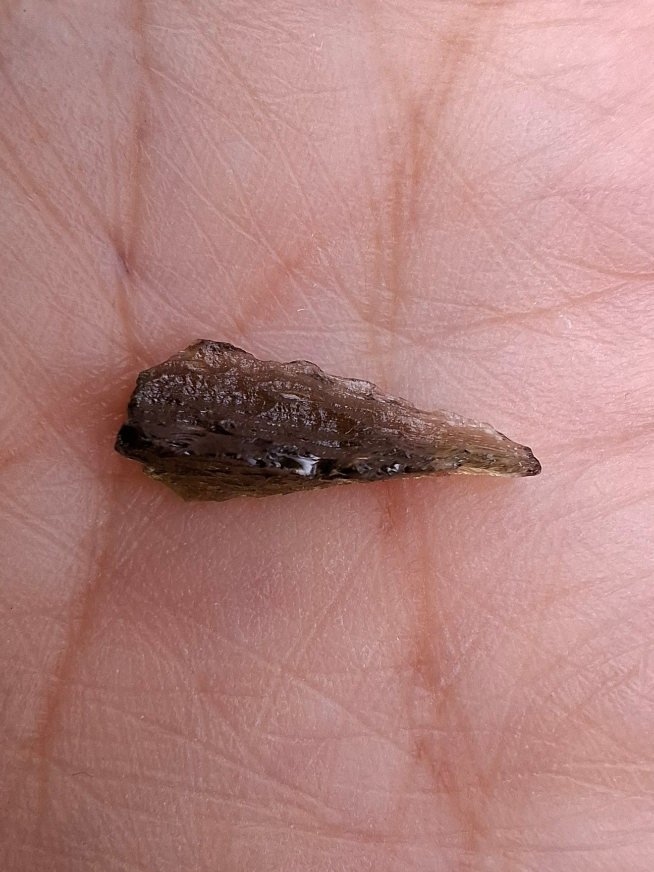 Moldavite small Piece, 0.34g, Tektite (Ref: 1421)