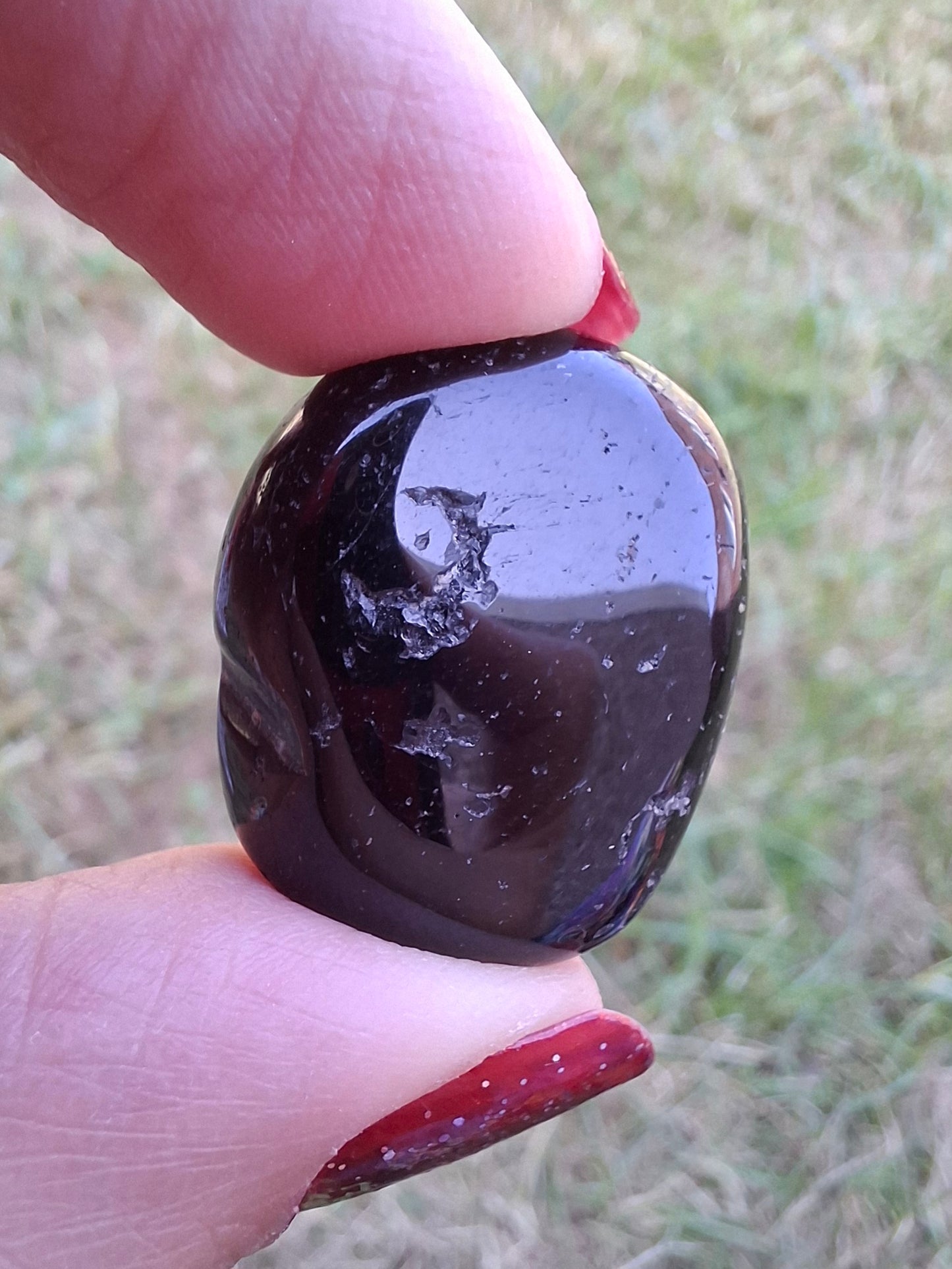 Black Tourmaline, Tumble Stone, Crystal (Ref: T215)