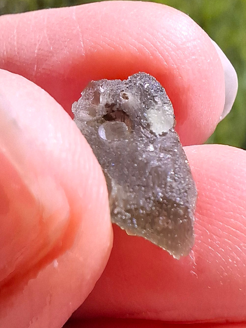 DRILLED, Moldavite Piece, 1.07g, Tektite (Ref: D17)