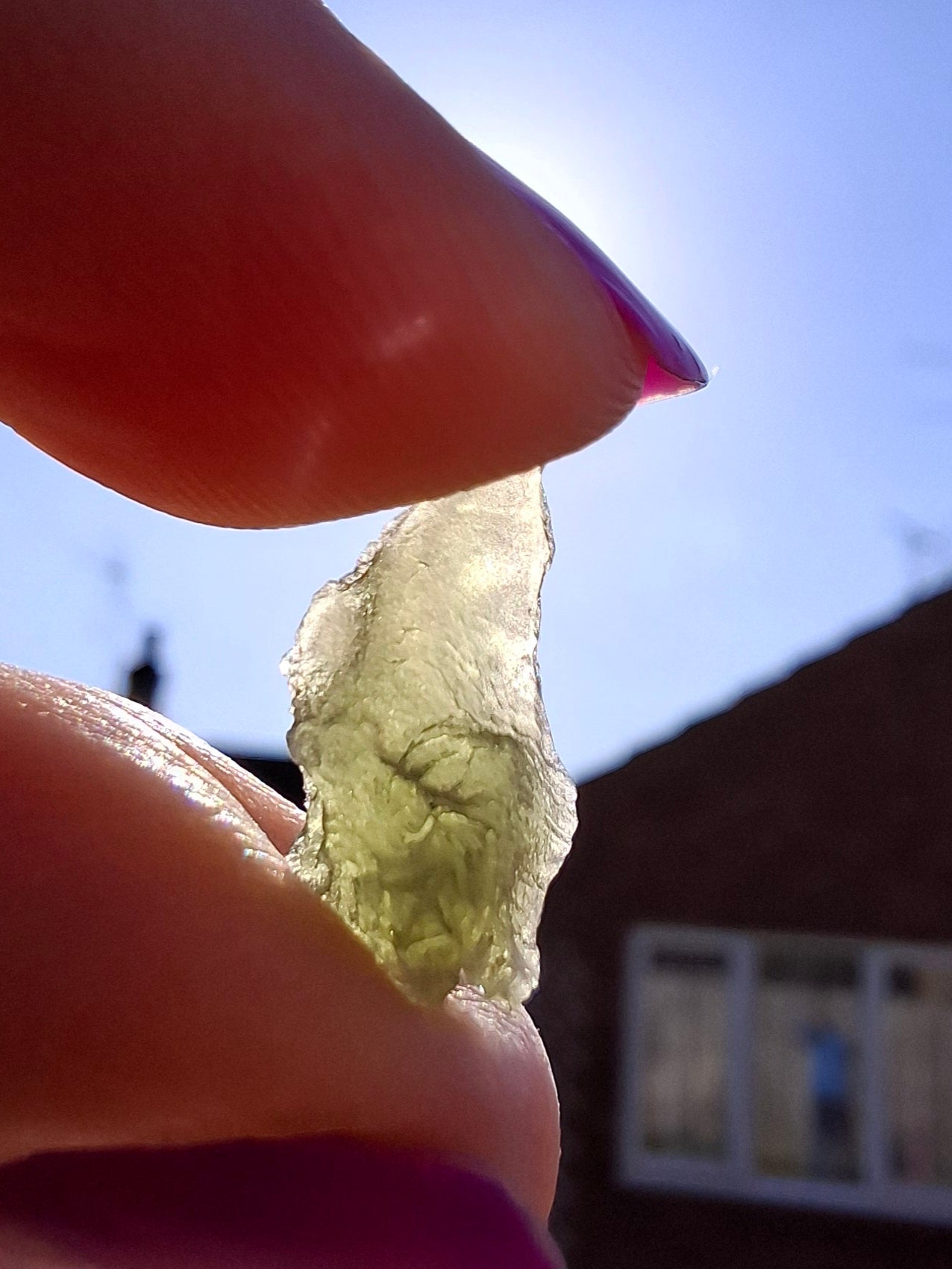 Moldavite Piece, 0.63g, Tektite (Ref: 1447)