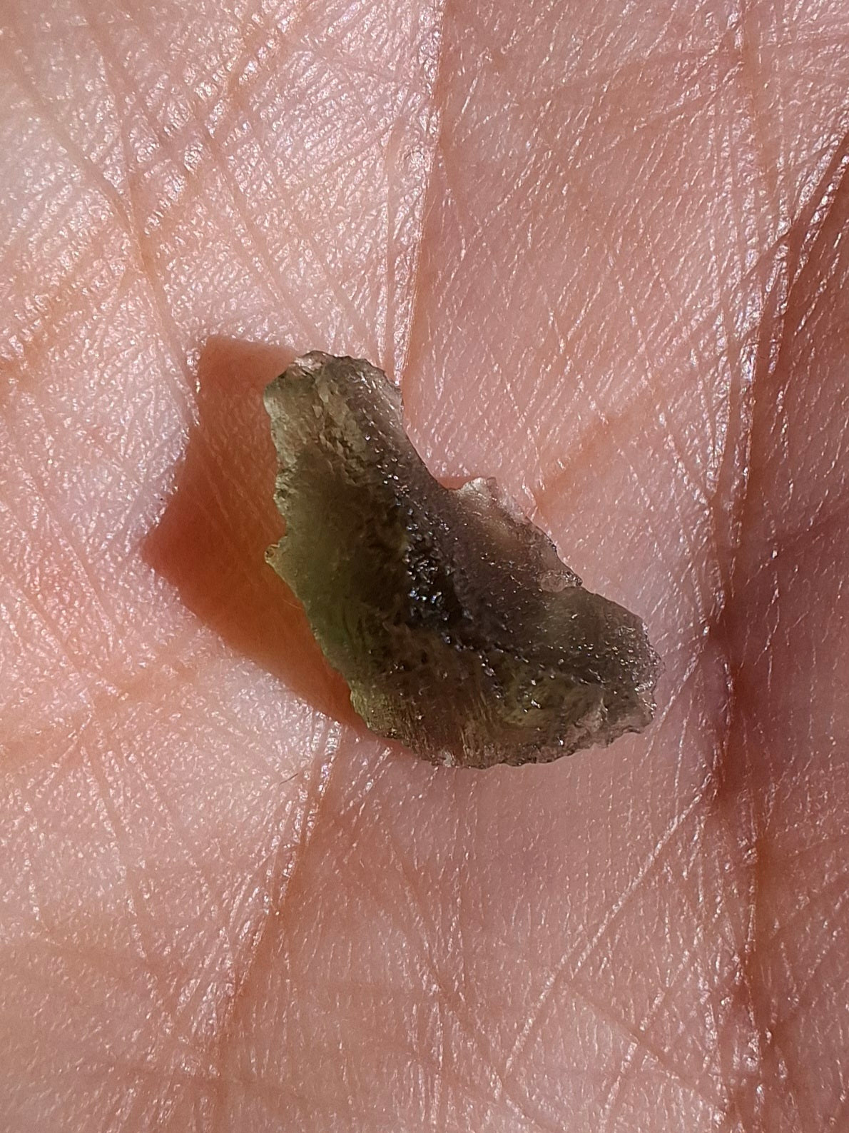 Moldavite Piece, 0.51g, Tektite (Ref: 1450)