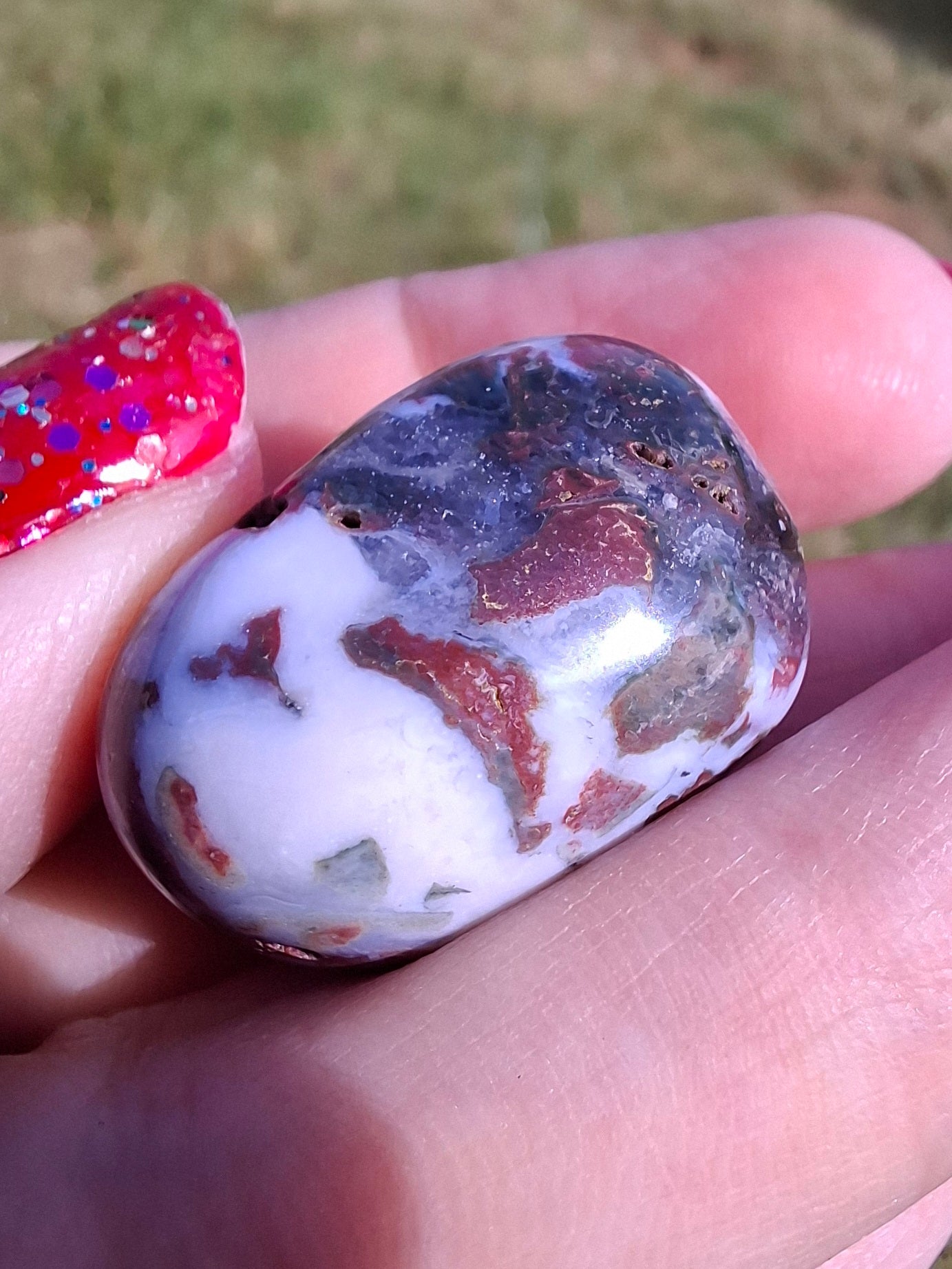 Ocean Jasper, Tumble Stone, Crystal (Ref: T198)
