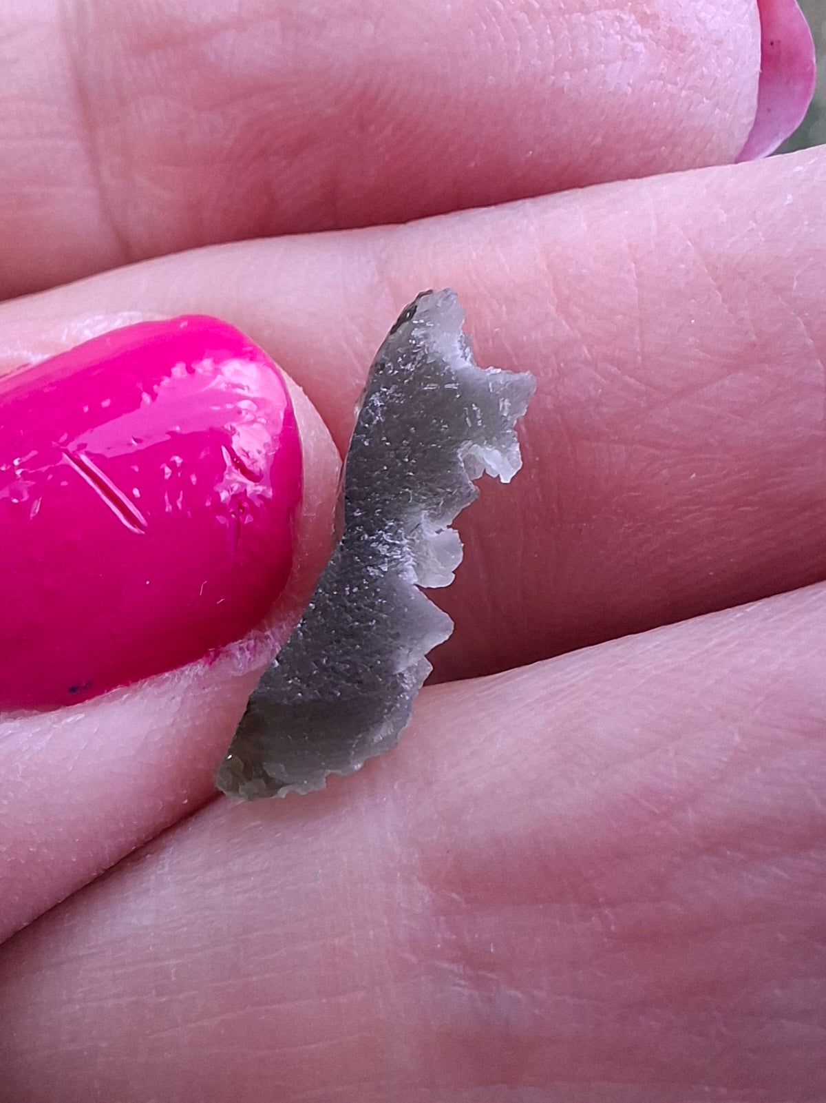 Moldavite Piece, SNOWFLAKE, FROSTED, BRUSNA, 0.44g, Tektite (Ref: 1497)