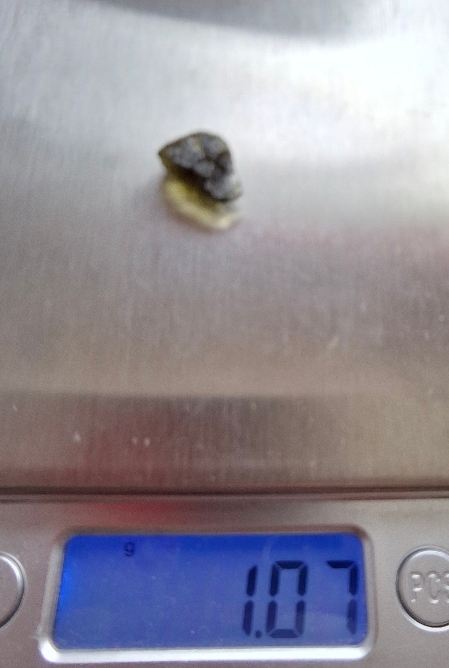 DRILLED, Moldavite Piece, 1.07g, Tektite (Ref: D30)