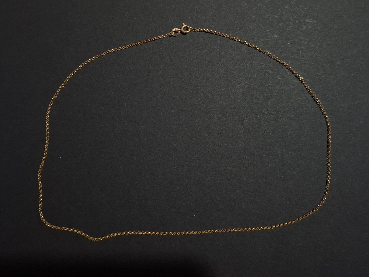 Round Belcher GOLD PLATED, 1.6mm, 18 inch CHAIN (Ref: Chain-2)