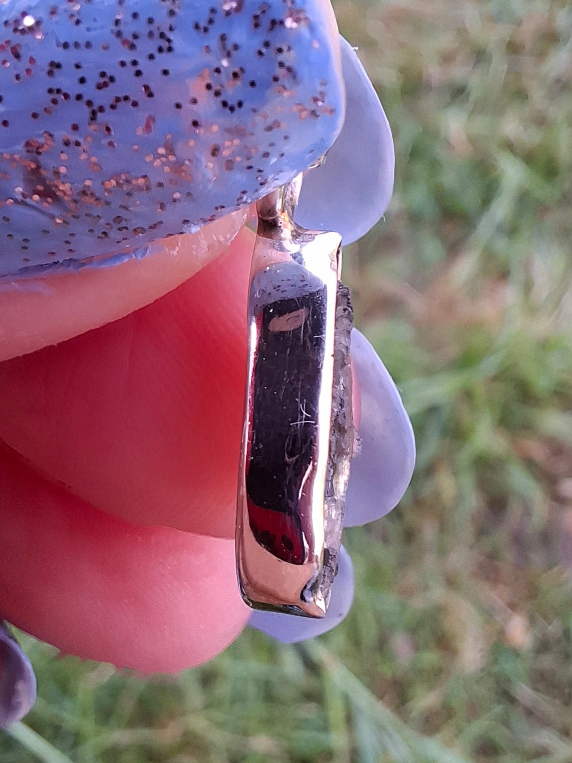 Moldavite Pendant, 925 Silver, Tektite (Ref: P43)