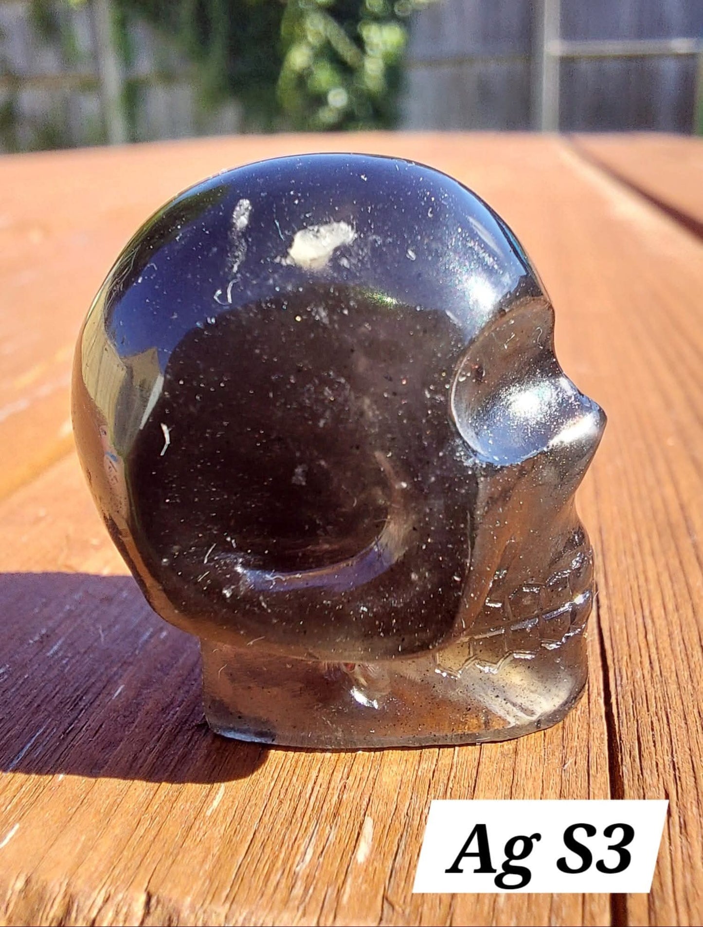 Agni Manitite SKULL Carving, 13.06g, Crystal (Ref: Ag S3)