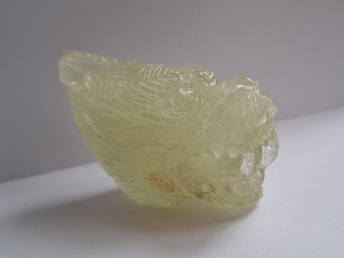 Libyan Desert Glass DRAGON HEAD Carving, 75.84g, Tektite (Ref: Dragon1)
