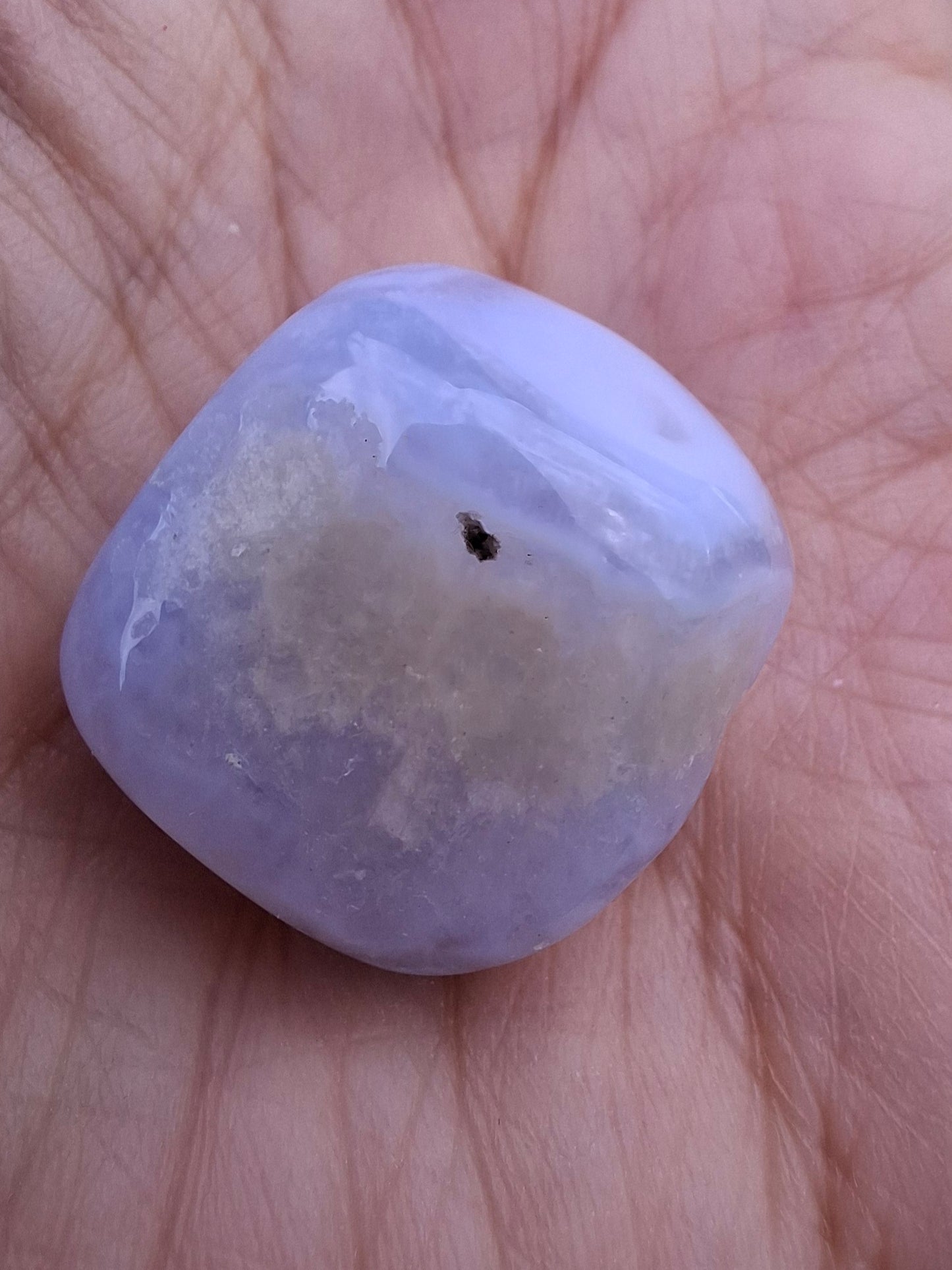Blue Lace Agate, Tumble Stone, Crystal (Ref: T140)