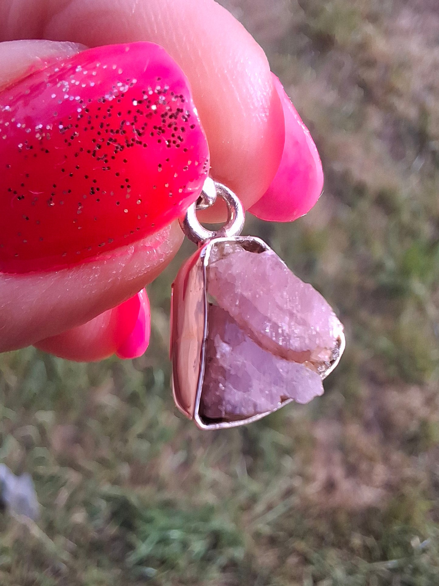 Pink Tourmaline Pendant, 925 Silver, Crystal (Ref: PT74)