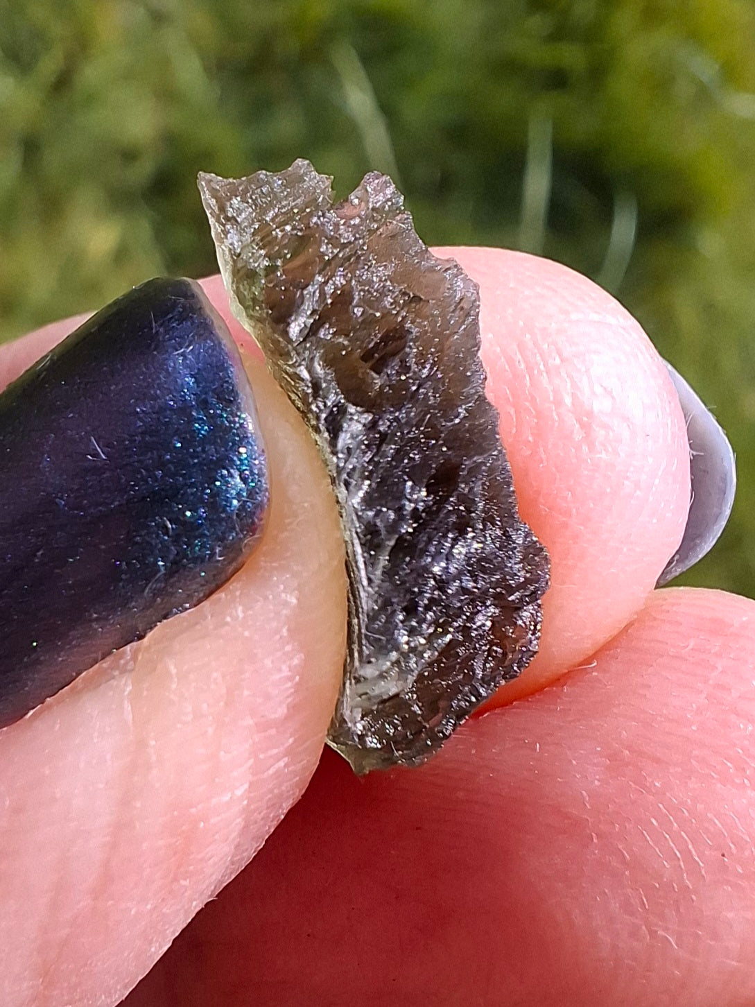 Moldavite Piece, 0.98g, Tektite (Ref: 1388)