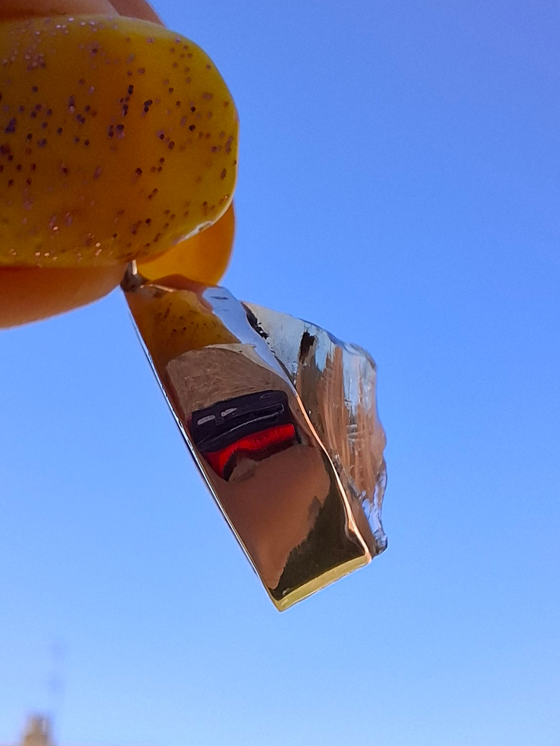 Libyan Desert Glass Pendant, 925 Silver, Tektite (Ref: LP113)