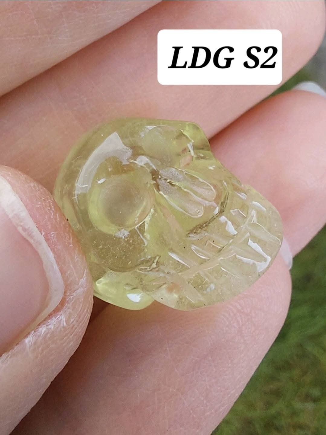 Libyan Desert Glass SKULL carving, 4.59g, Tektite (Ref: Skull2)