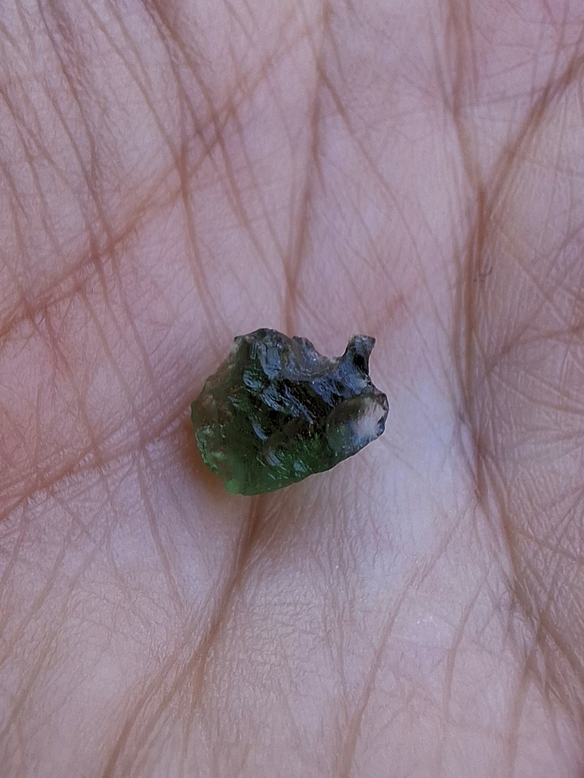 Moldavite small Piece, 0.40g, Tektite (Ref: 1479)