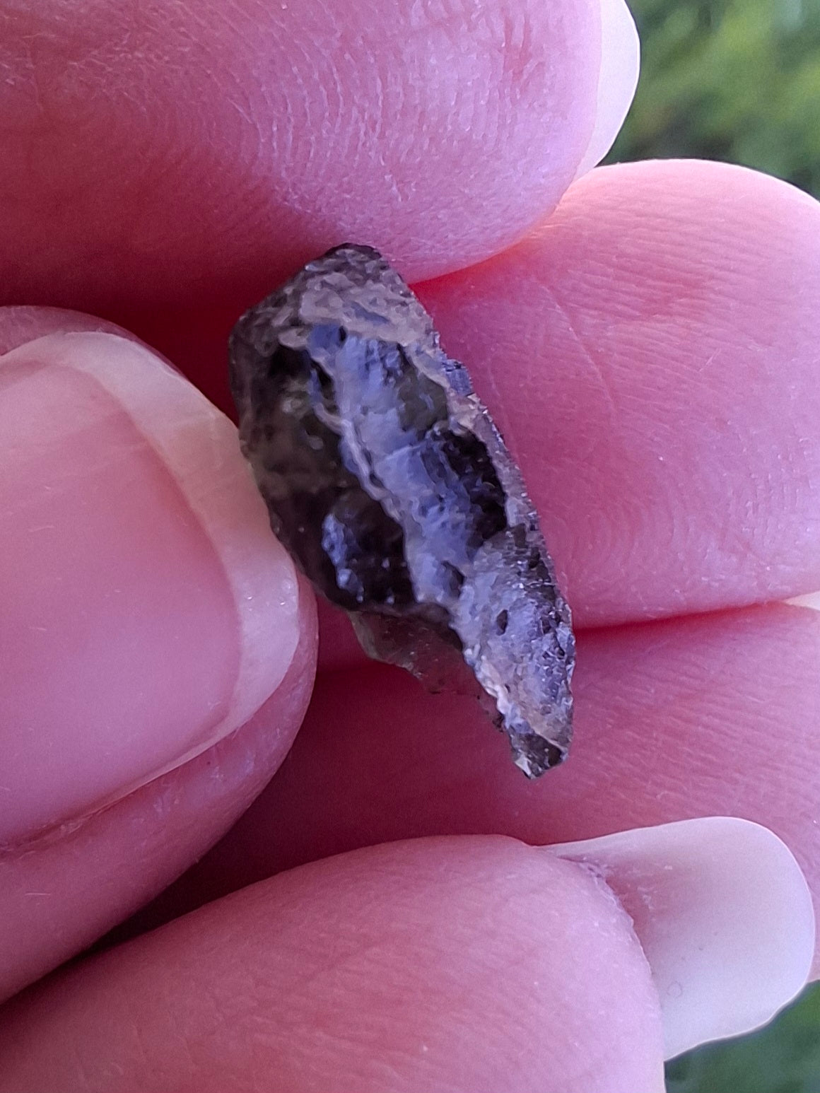 DRILLED, Moldavite Piece, 1.07g, Tektite (Ref: D30)
