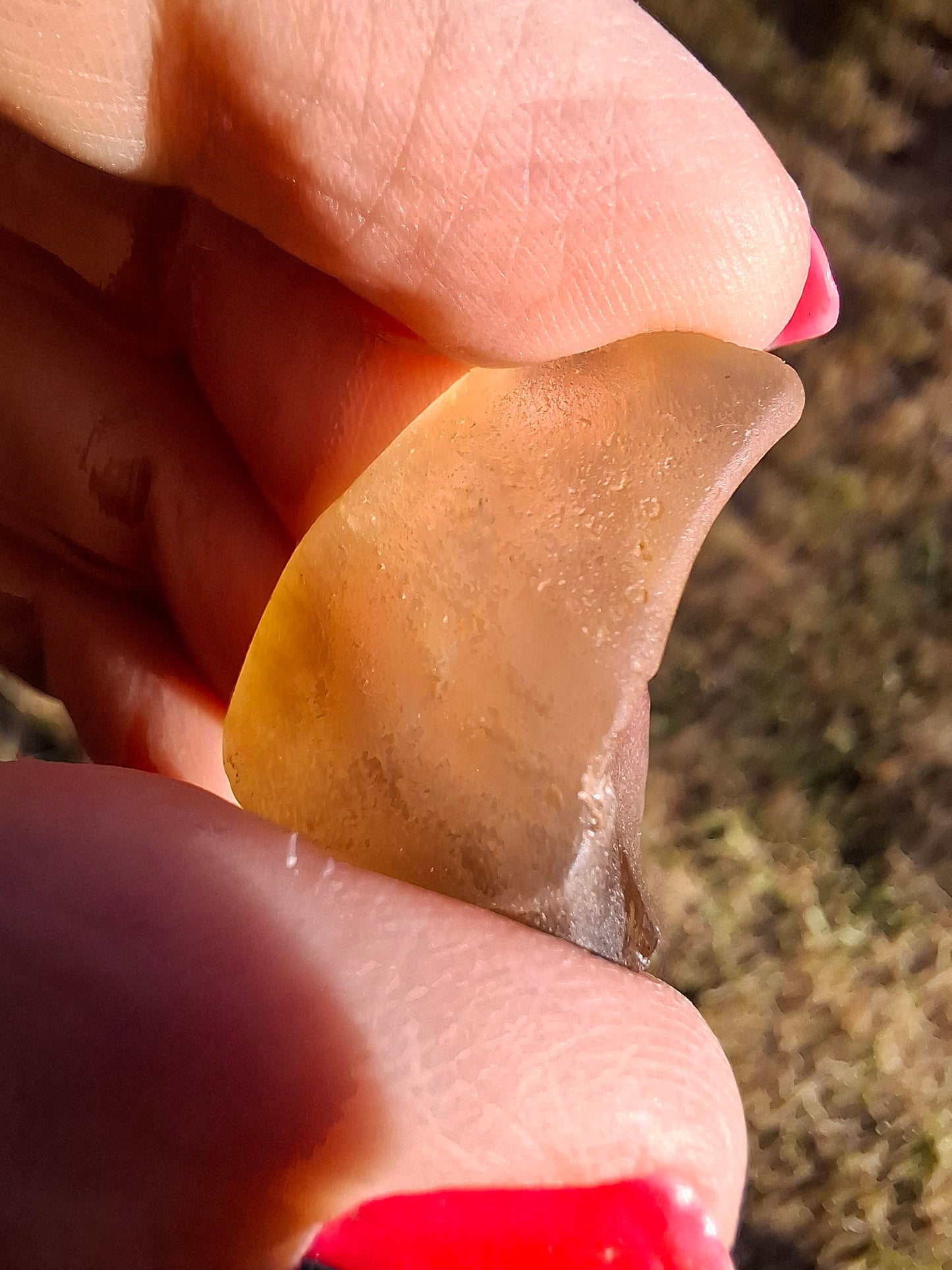 Libyan Desert Glass (darker) Piece, 7.00g, Tektite (Ref: L1373)