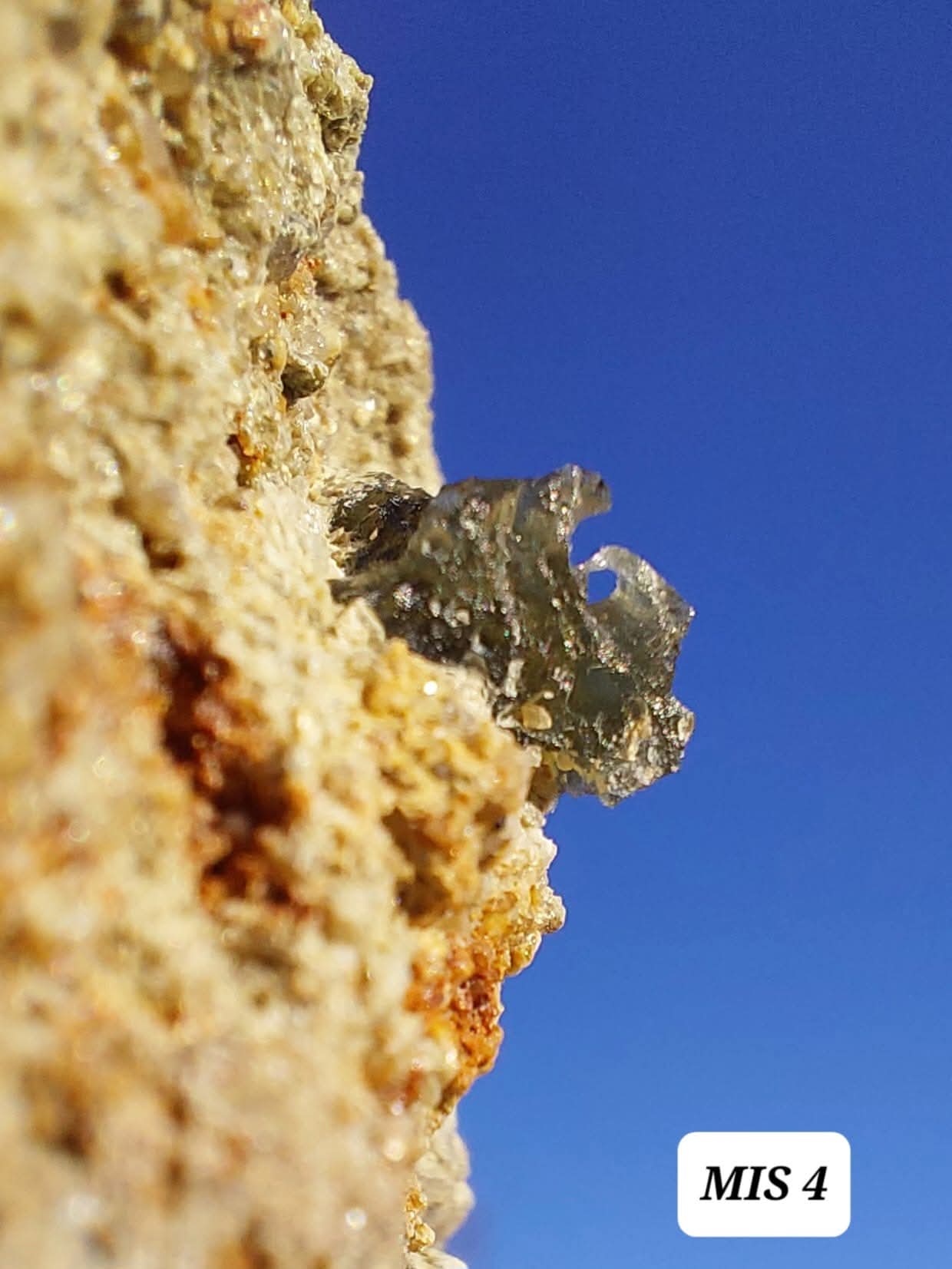 Moldavite In-Situ (in matrix), Besednice, Est- 2g, Tektite (Ref: MIS4)