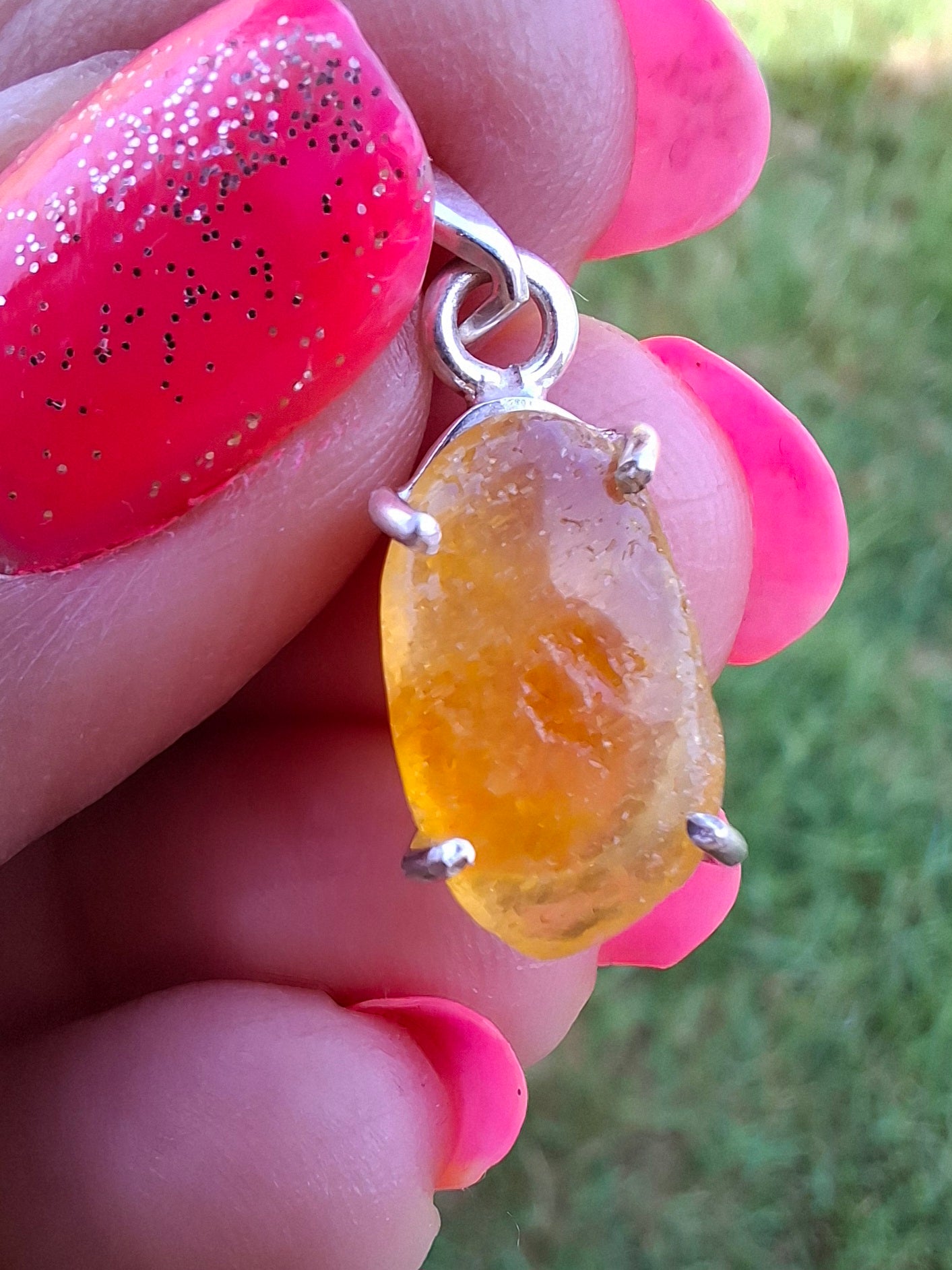 Baltic Amber Pendant, 925 Silver, Fossil (Ref: AP23)