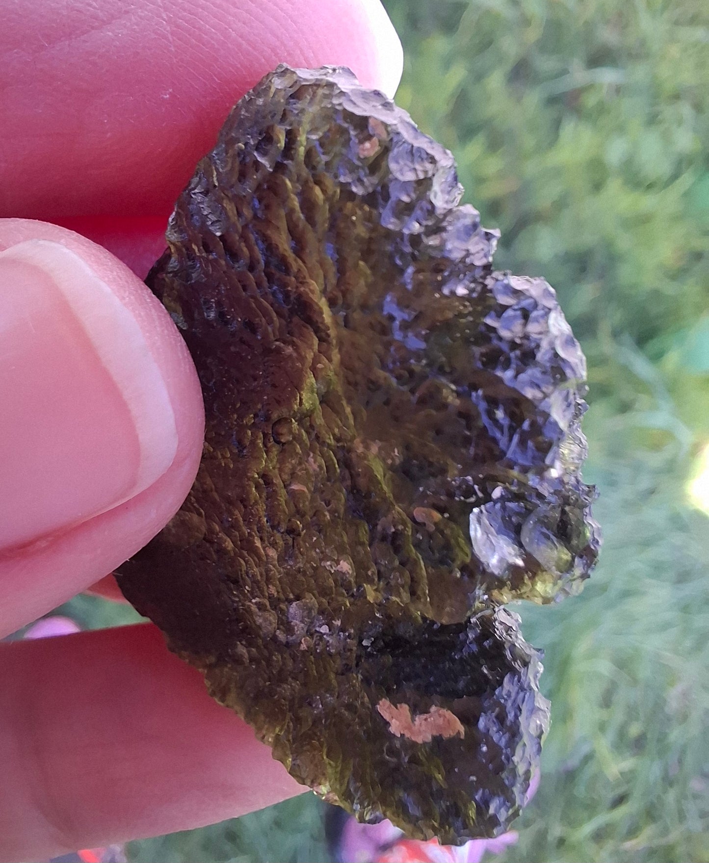 Moldavite Piece, CHLUM, 11.18g, Tektite (Ref: 1166)