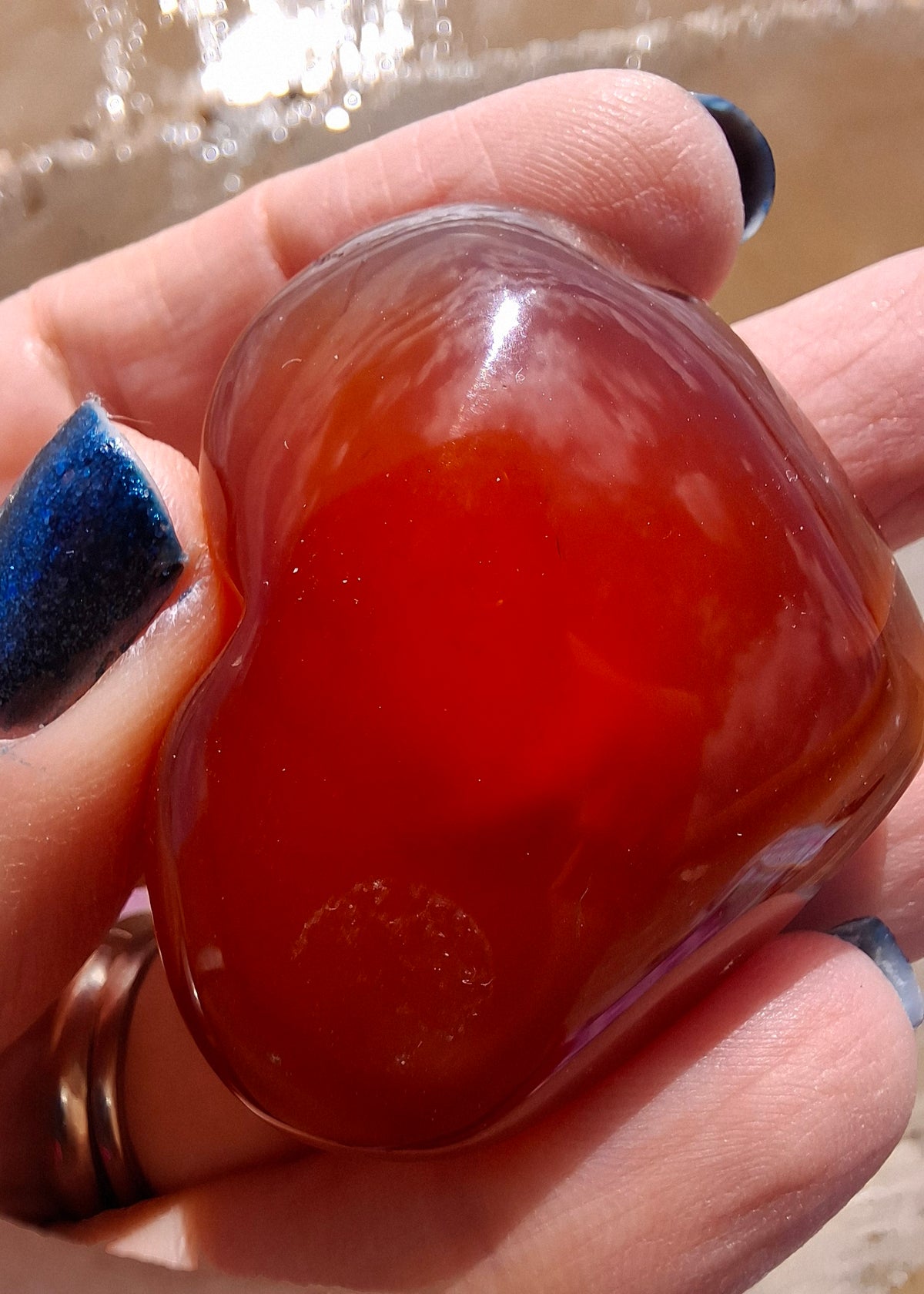 Druzy Carnelian Heart, Crystal (Ref: DCH1)