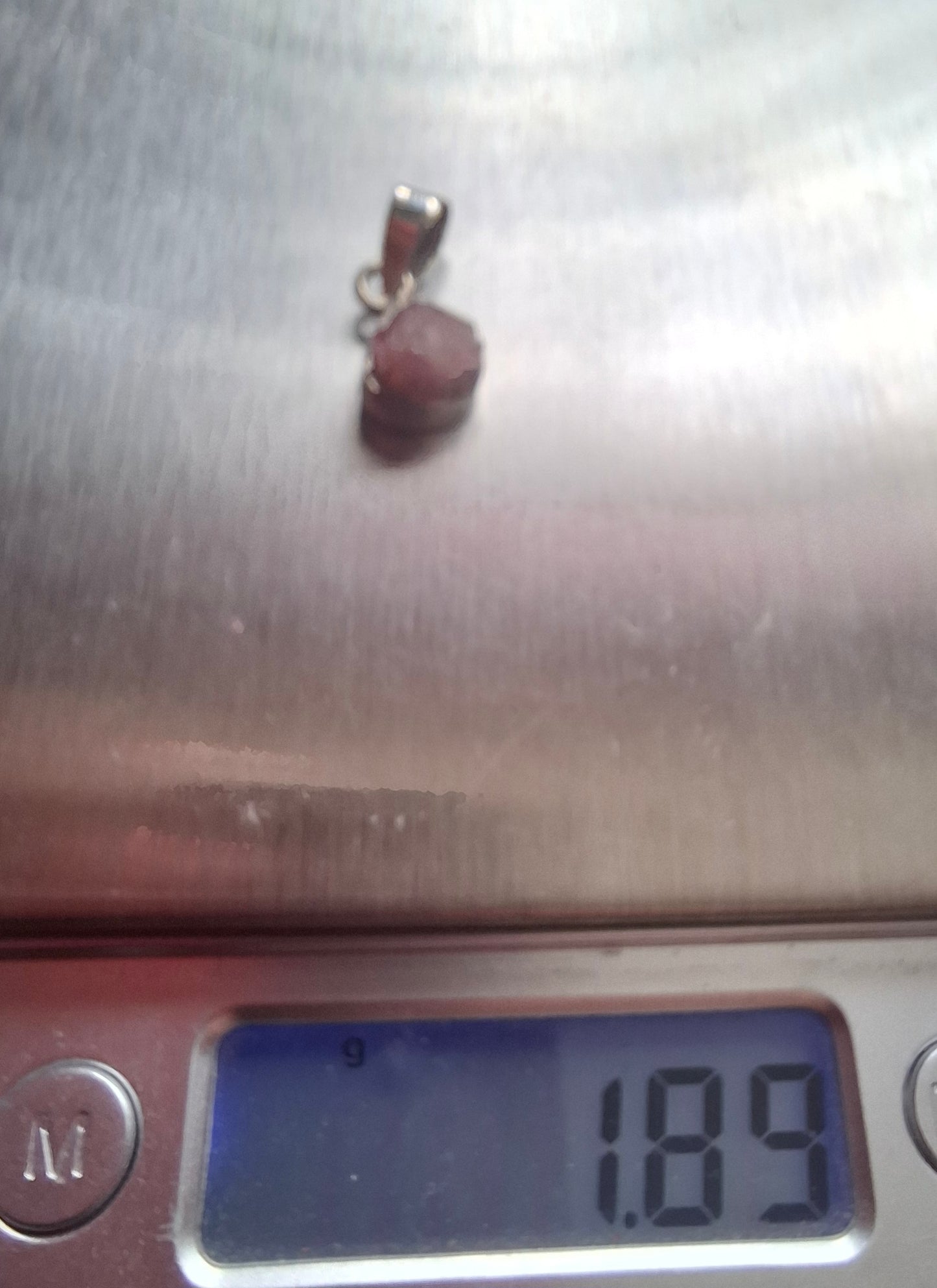 Pink Tourmaline Pendant, 925 Silver, Crystal (Ref: PT89)