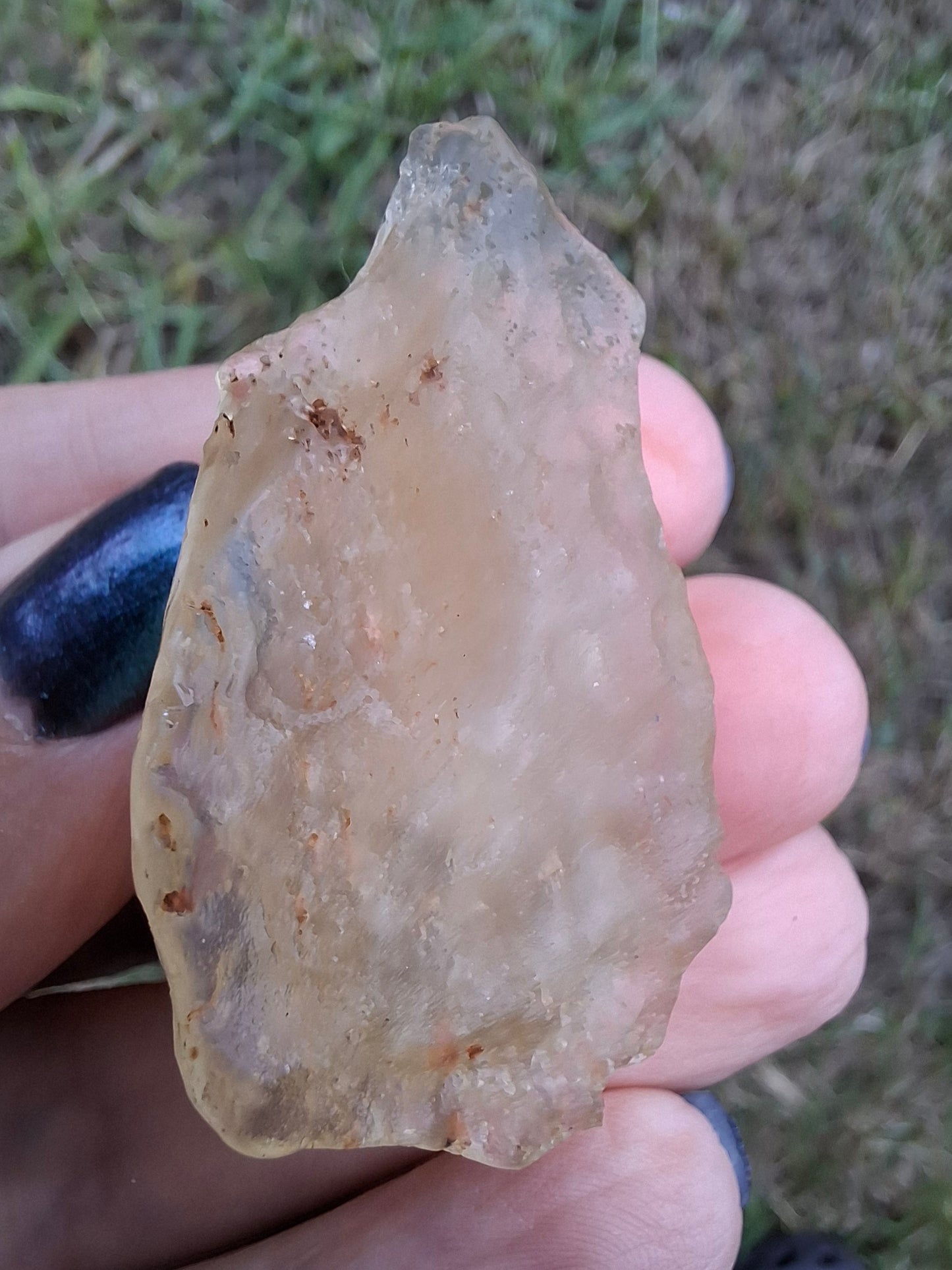 Libyan Desert Glass GANESHA carving, 18.39g, Tektite (Ref: Ganesha3)