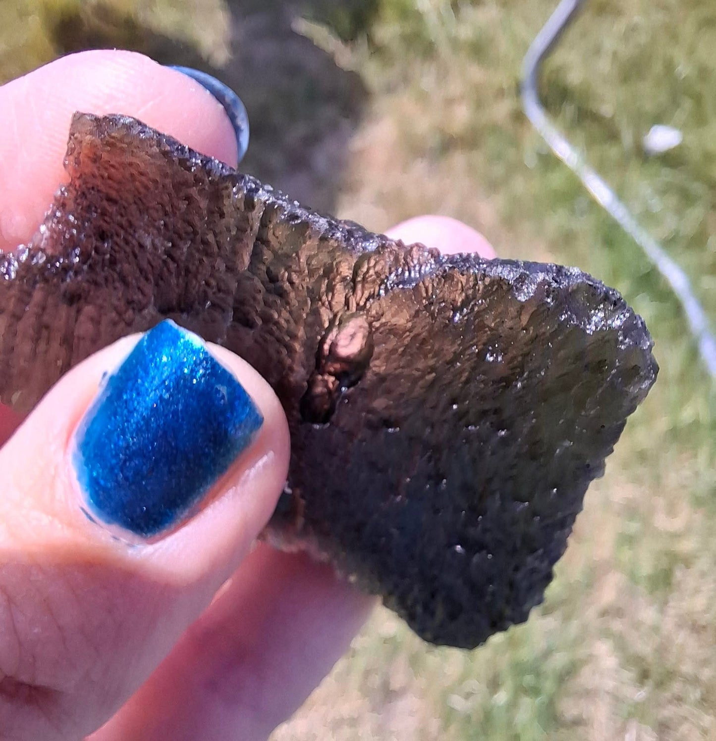 Moldavite Piece, ANGEL CHIME, CHLUM MAROUSKOVO POLE, 23.61g, Tektite (Ref: 1165)