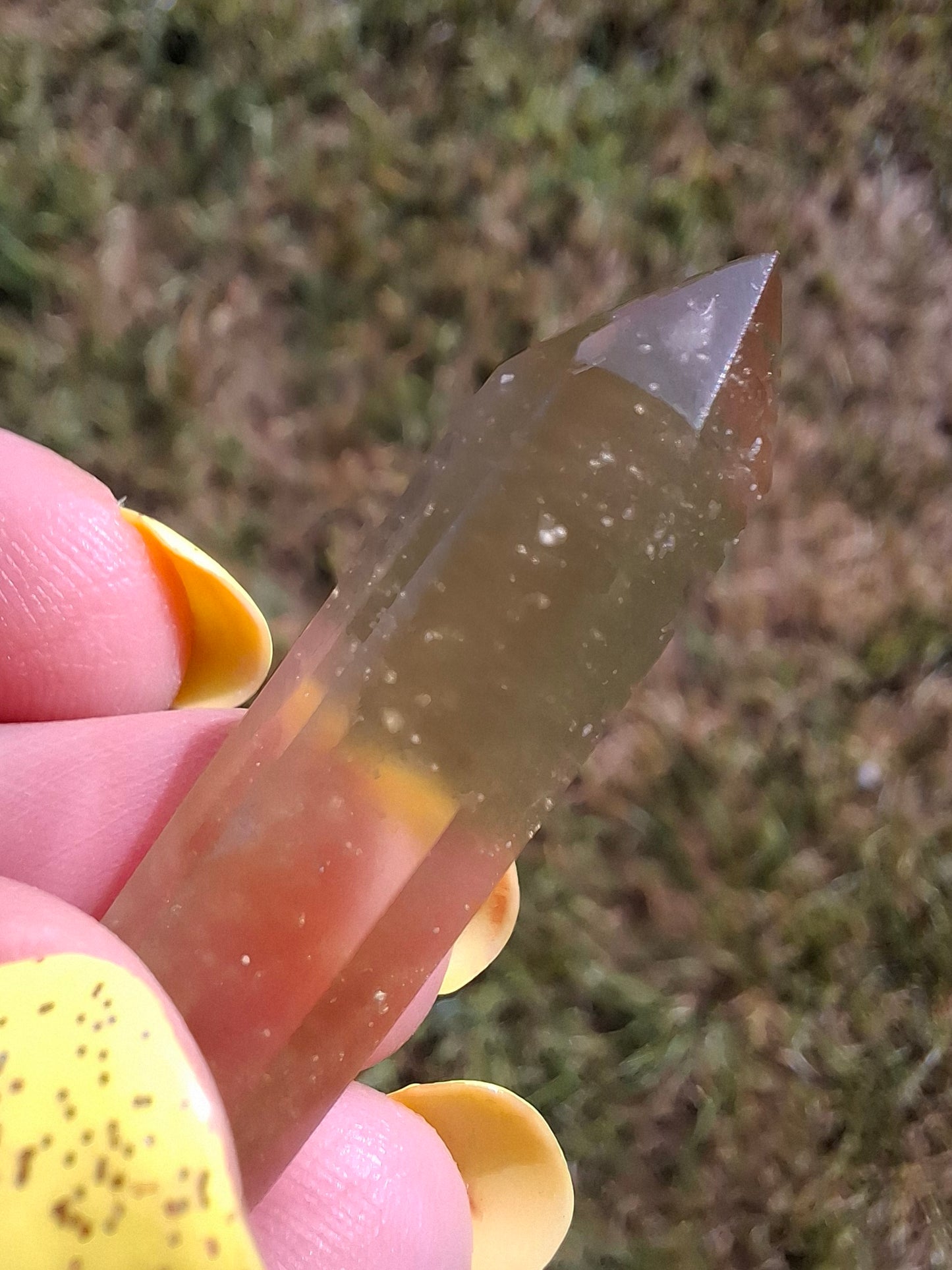 Libyan Desert Glass DT Carving, 4.57g, Tektite (Ref: LDT8)