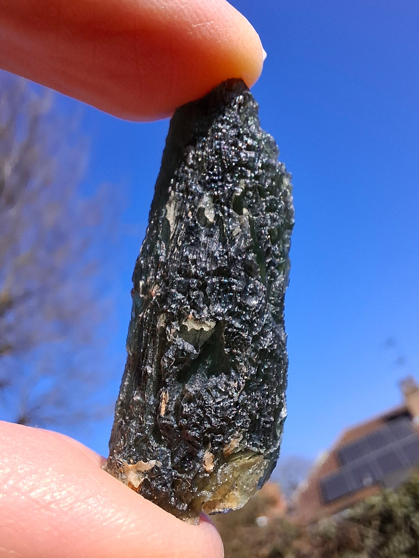 Moldavite Piece, NESMEN, 8.47g, Tektite (Ref: 1372)