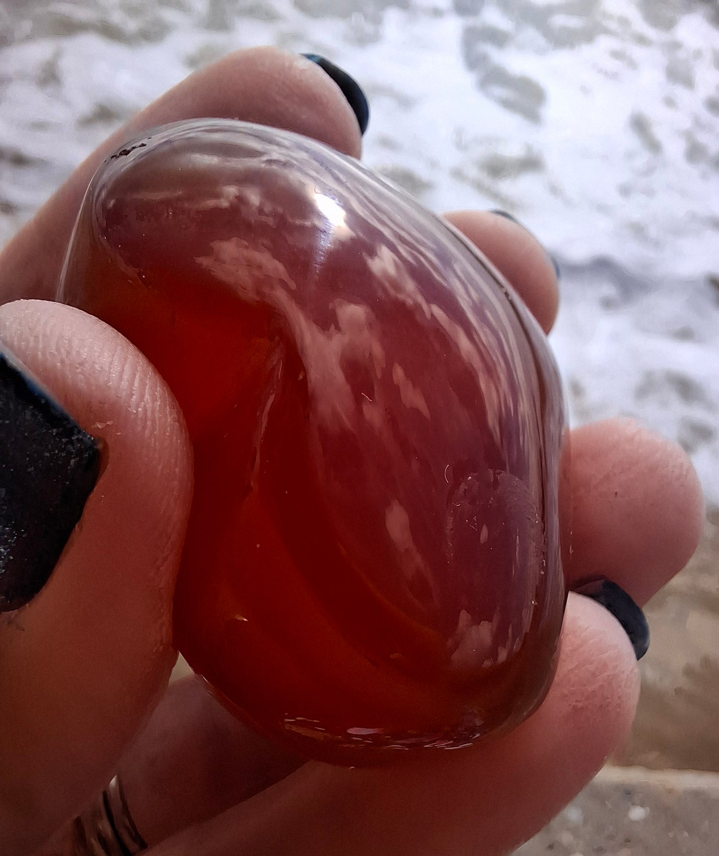 Druzy Carnelian Heart, Crystal (Ref: DCH1)
