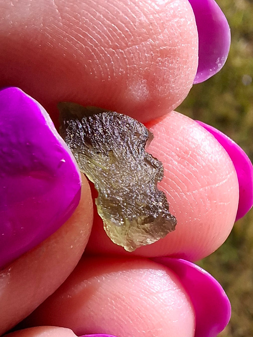 Moldavite small Piece, 0.39g, Tektite (Ref: 1431)
