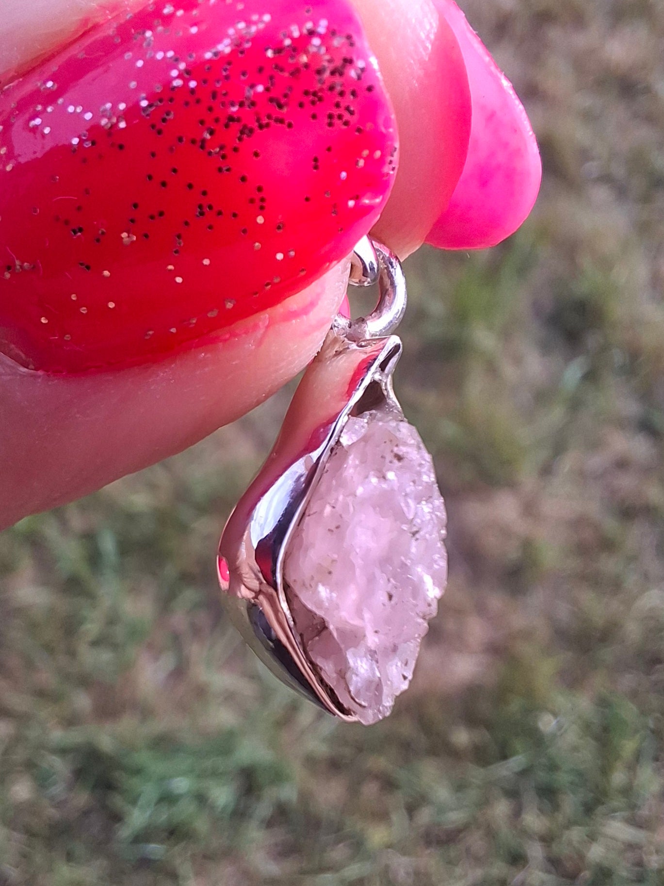 Pink Tourmaline Pendant, 925 Silver, Crystal (Ref: PT80)