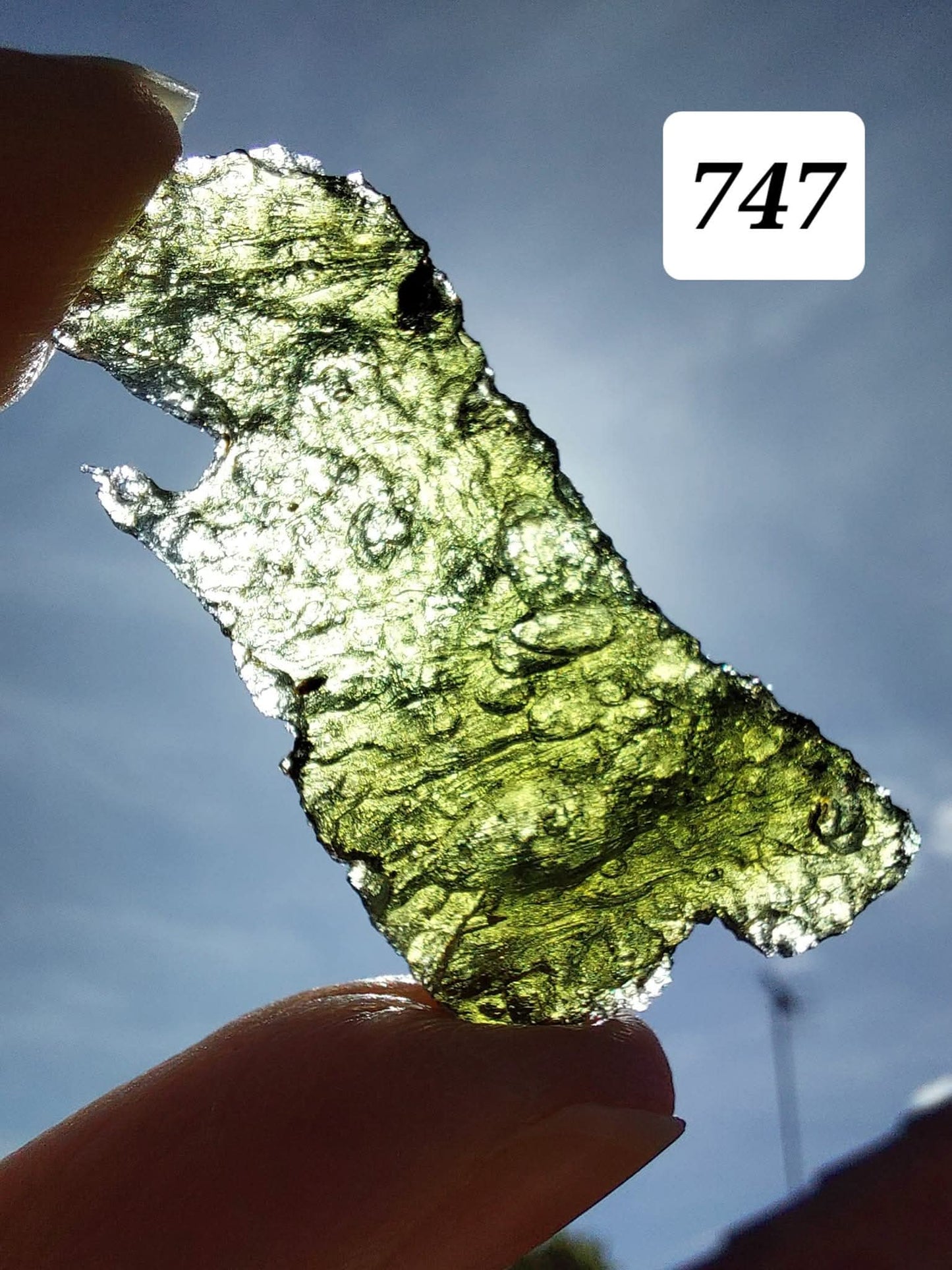 Moldavite Piece, MALY CHLUM, 5.57g, Tektite (Ref: 747)