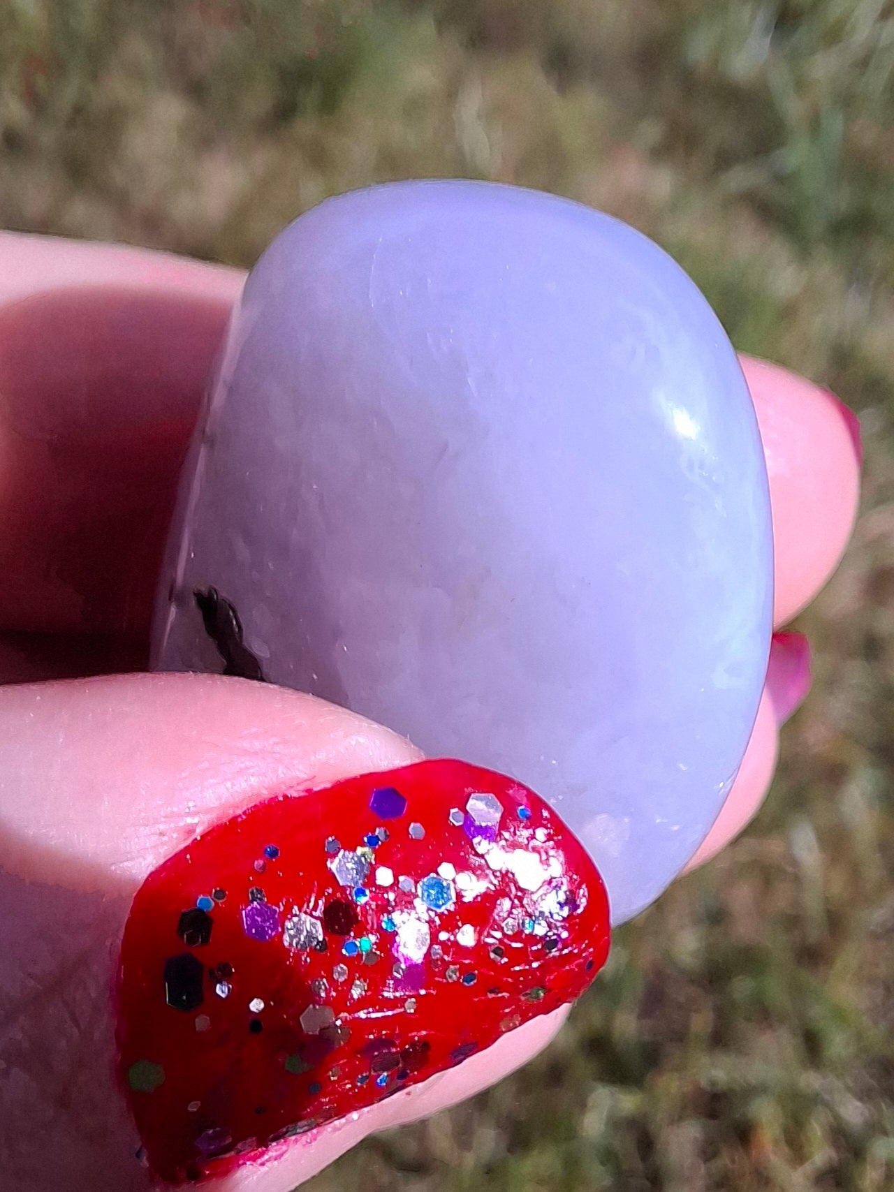 Blue Lace Agate, Tumble Stone, Crystal (Ref: T144)